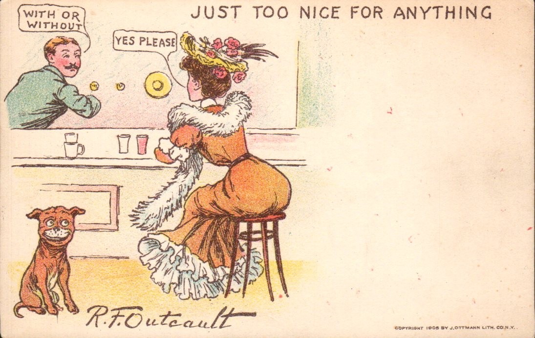 R.F. Outcault Comic - Just Too Nice For Anything - Antique Postcard - 1905