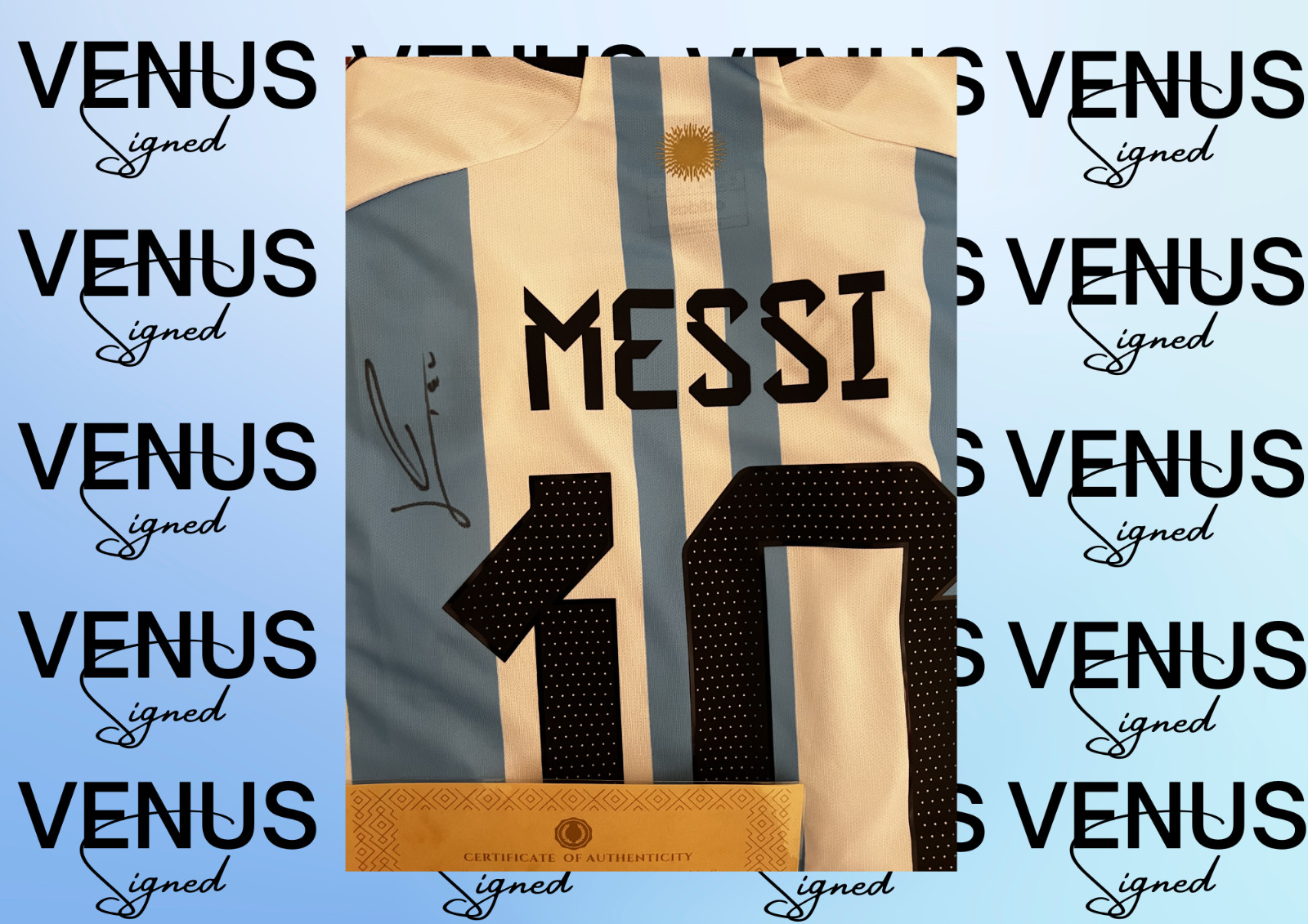 Lionel Messi HAND-SIGNED ARGENTINA SHIRT + COA included + PROOF PHOTO Lionel Messi HAND-SIGNED ARGENTINA SHIRT + COA included + PROOF PHOTO