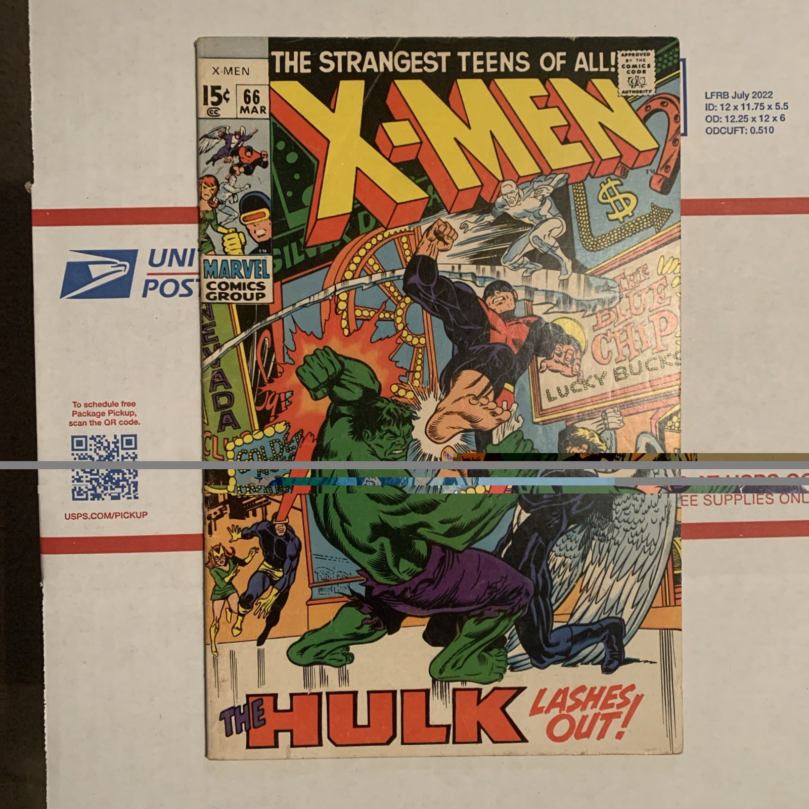 X-Men #66 VG/FN 5.0 Hulk First Appearance in X-Men 1970 Marvel MCU last Orignal X-Men #66 VG/FN 5.0 Hulk First Appearance in X-Men 1970 Marvel MCU last Orignal