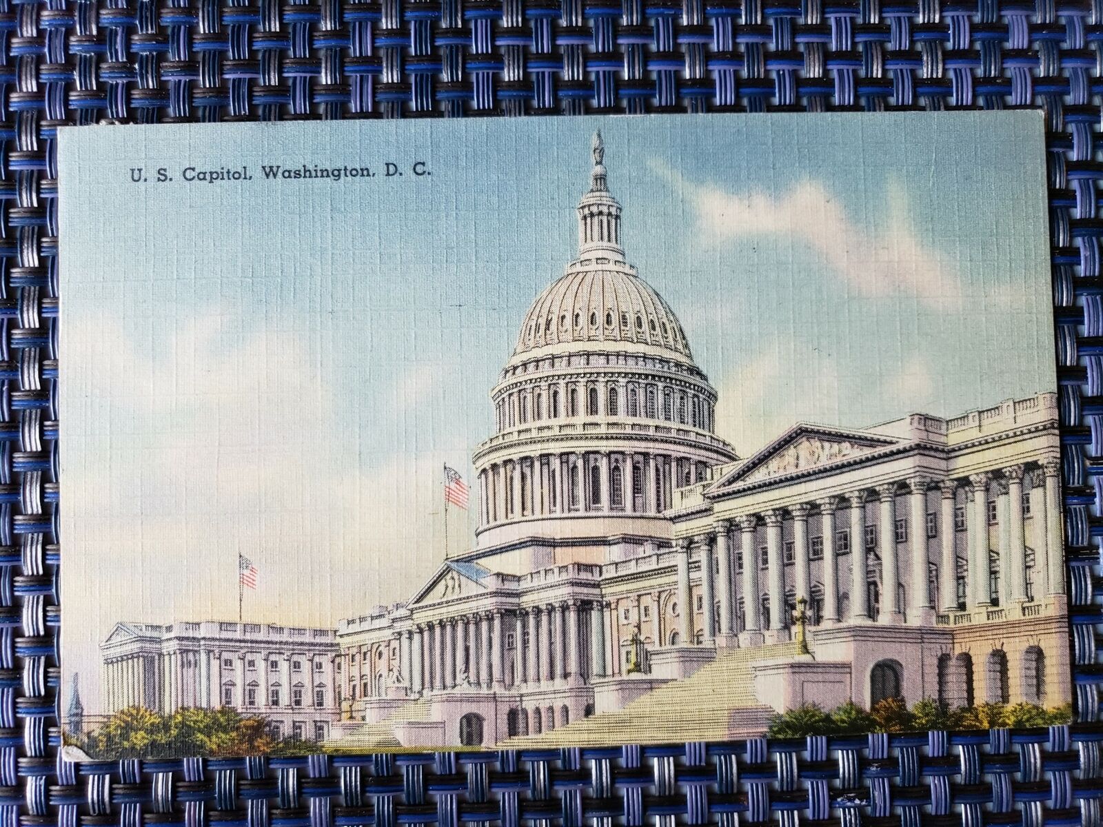 1942 US Capitol Building Washington DC Linen Postcard