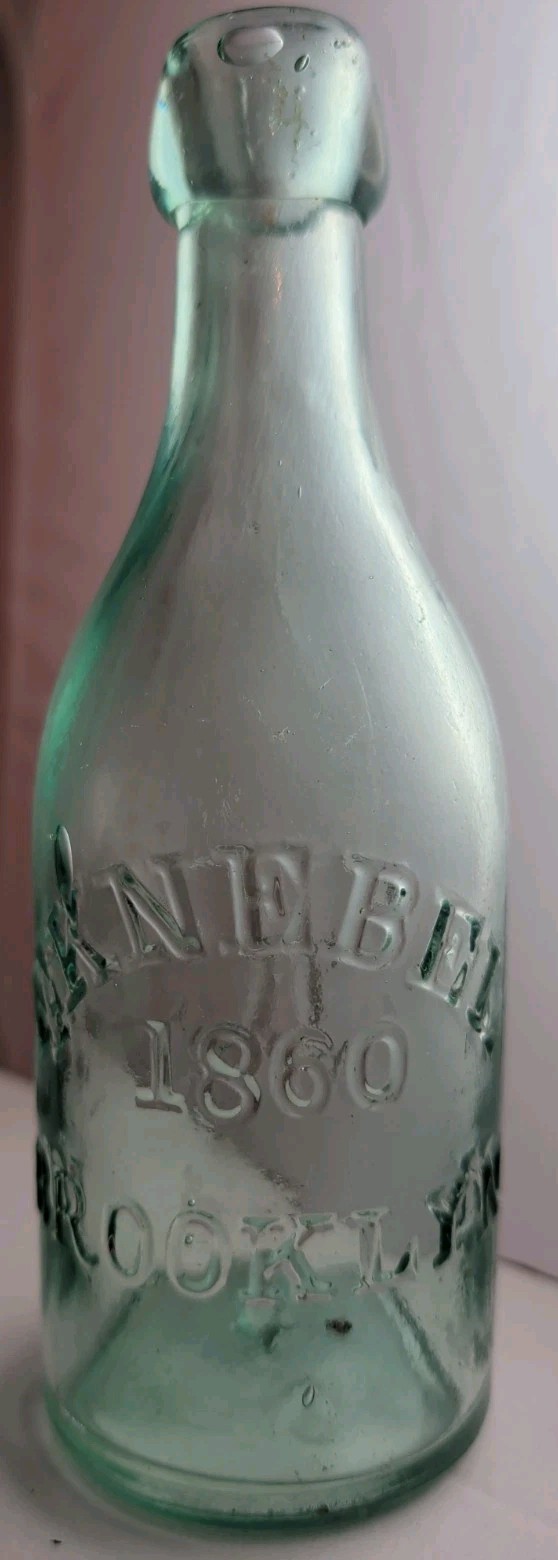 Antique Blob Top Blobtop Soda Beer Bottle F. KNEBEL 1860 BROOKLYN New York NYC Antique Blob Top Blobtop Soda Beer Bottle F. KNEBEL 1860 BROOKLYN New York NYC
