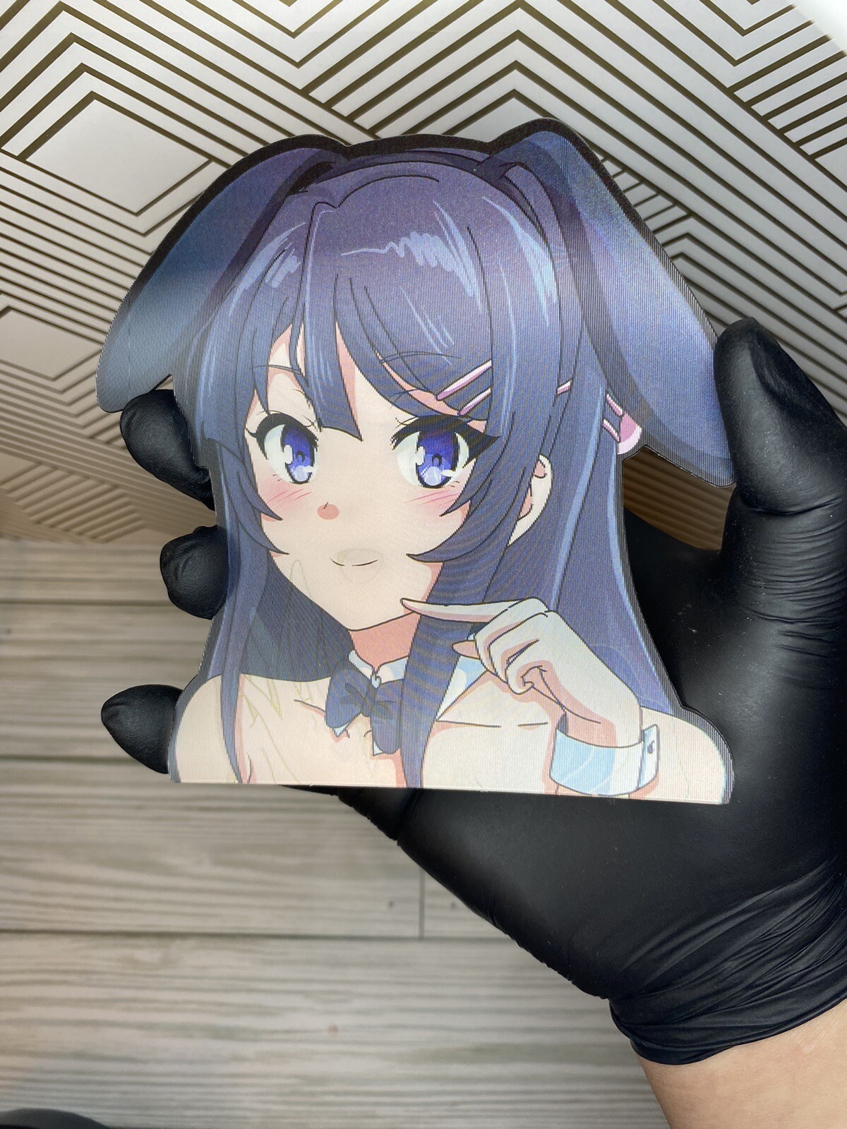 Rascal Does Not Dream Bunny Girl Senpai Mai Sakurajima 3D Lenticular Car Sticker Rascal Does Not Dream Bunny Girl Senpai Mai Sakurajima 3D Lenticular Car Sticker