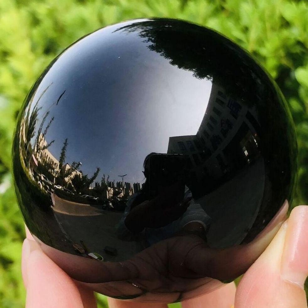 Natural Black Obsidian Sphere Healing Crystal Magic Ball Reiki Stones feng shui Natural Black Obsidian Sphere Healing Crystal Magic Ball Reiki Stones feng shui
