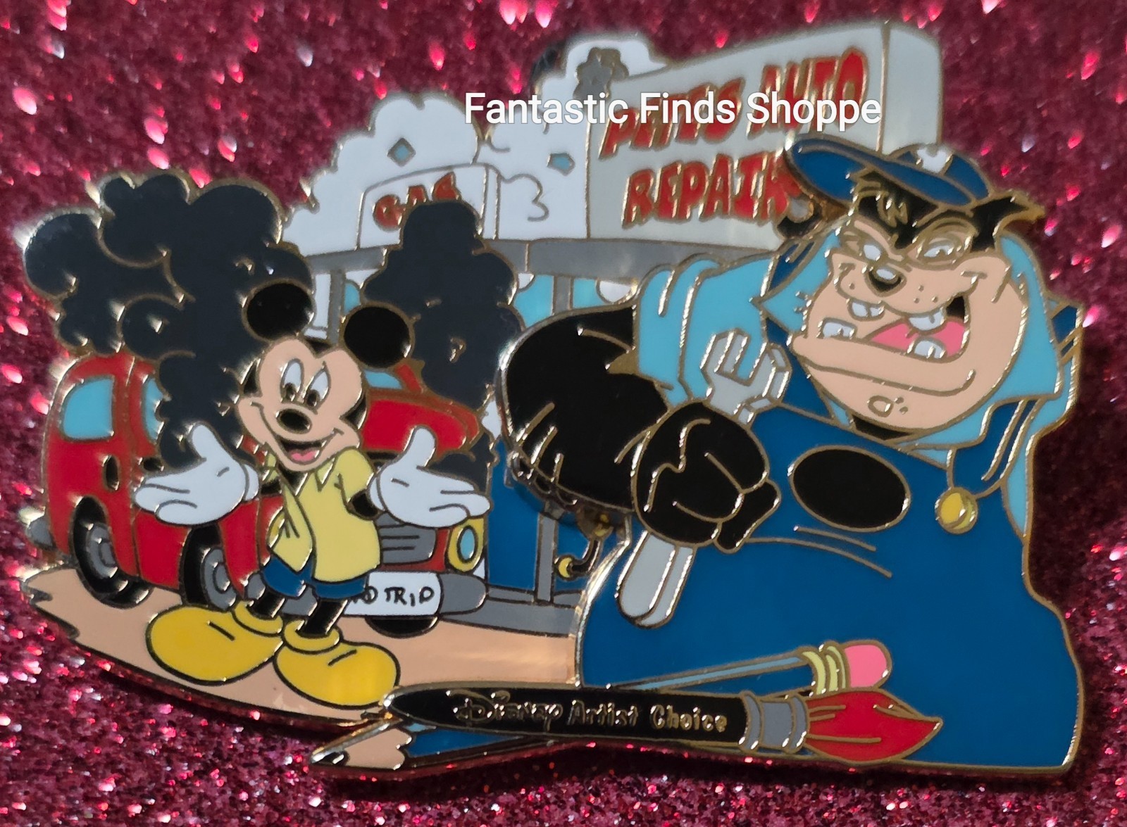 Disney Route 498 Artist Choice Pete's Auto Repair Mickey Car Trouble LE 500 Pin