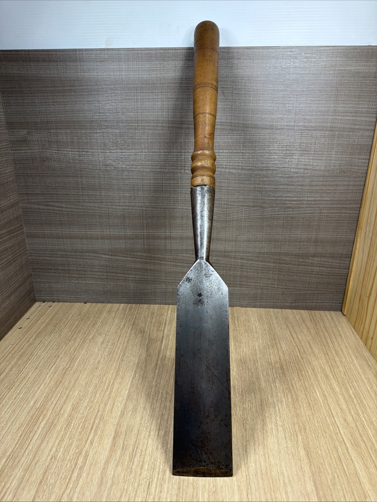 Antique James Swan Chisel 3 Inch Wide Timber Framing Bevel Edge Socket Type USA Antique James Swan Chisel 3 Inch Wide Timber Framing Bevel Edge Socket Type USA