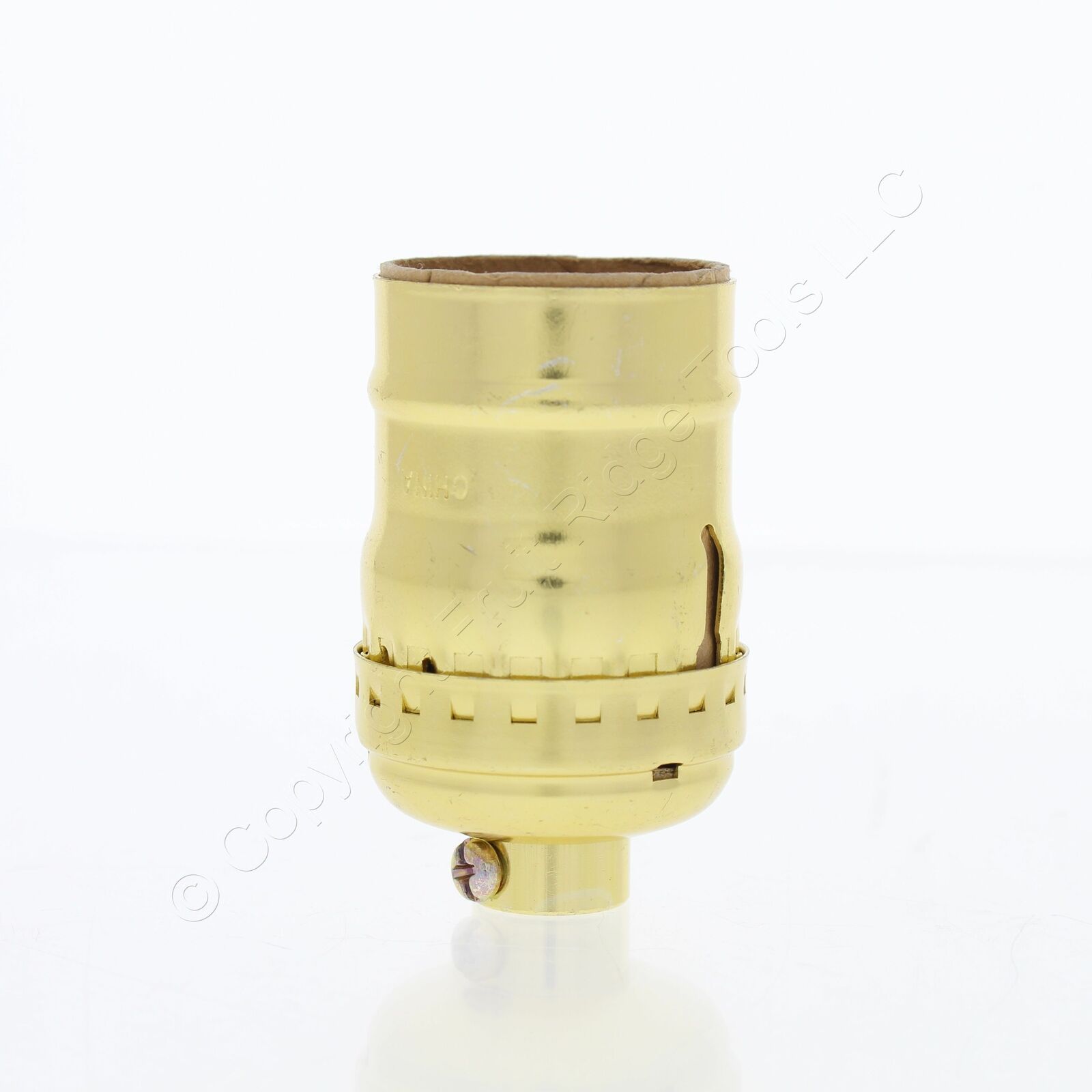 Leviton Light Socket Lampholder Short Electrolier Gold 1/8 IPS Keyless 9347-L00