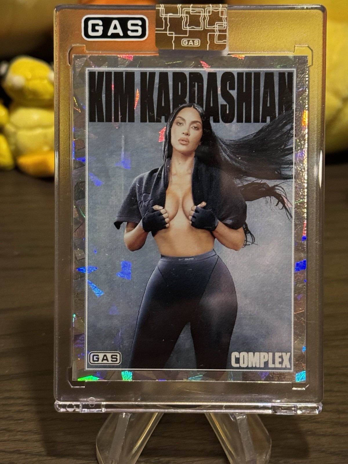 2026 Kim Kardashian Complex x GAS Limited CRACKED ICE FOIL Trading Card 500 MADE 2026 Kim Kardashian Complex x GAS Limited CRACKED ICE FOIL Trading Card 500 MADE