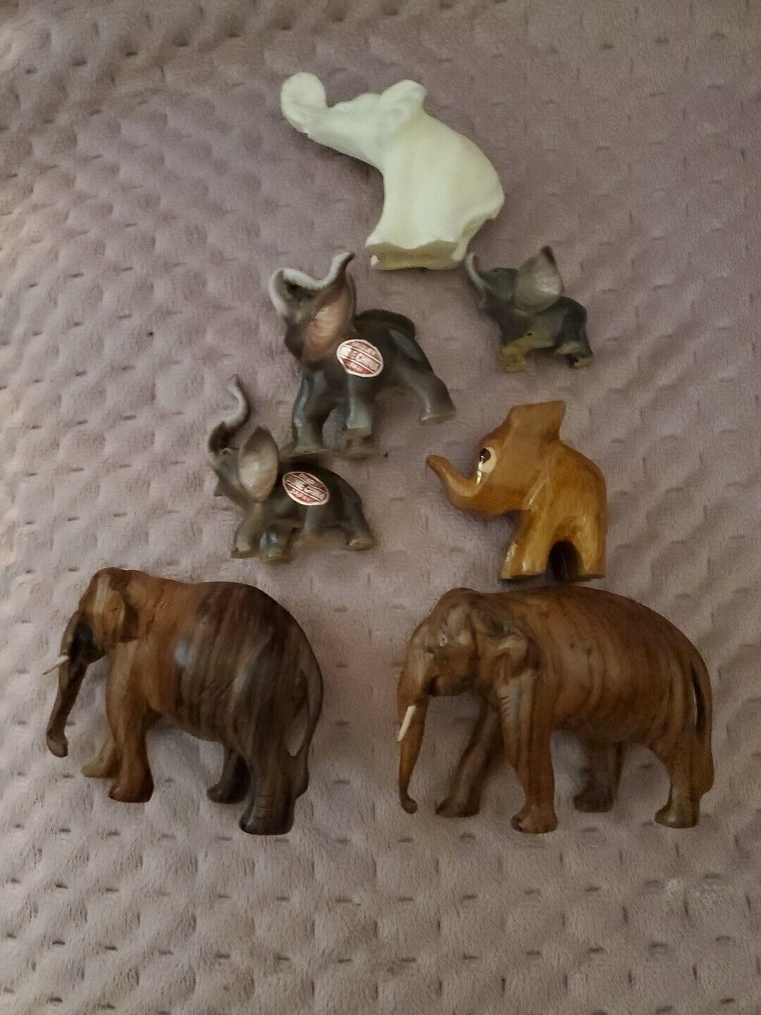 7-Vintage Mini Elephant Replicas