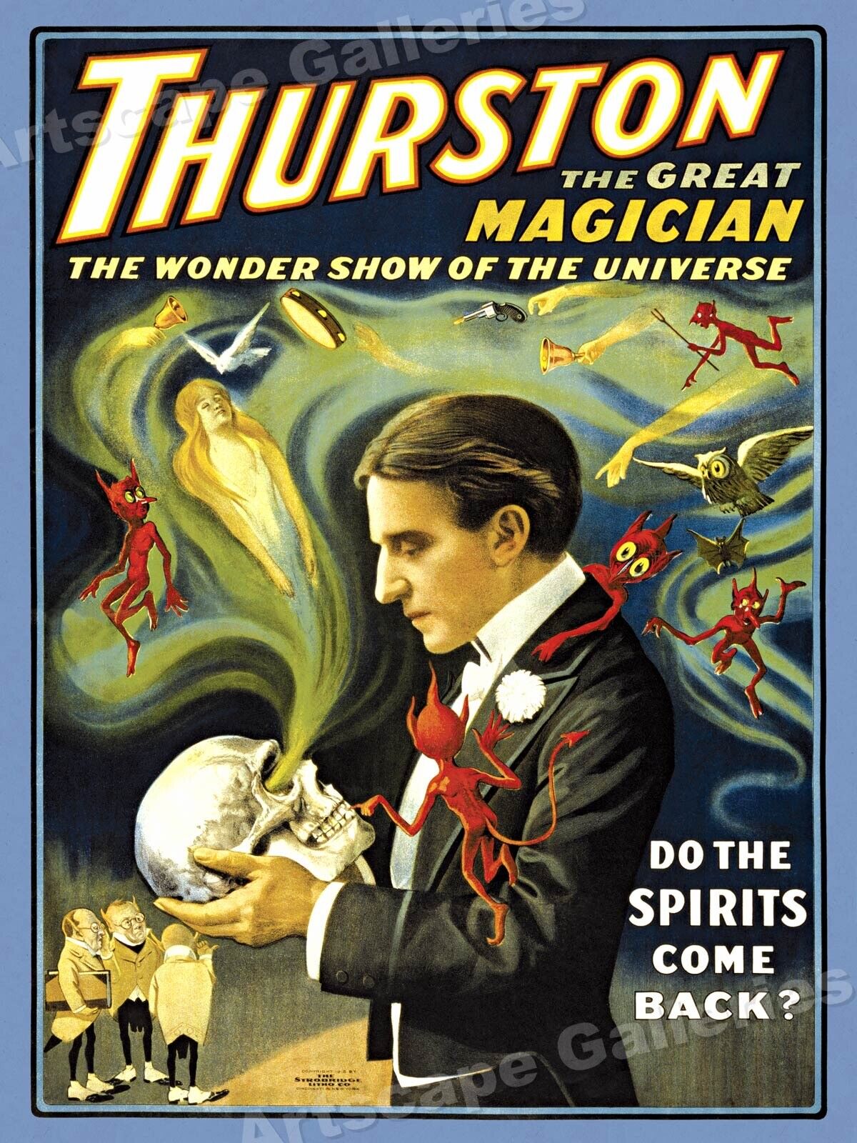 Thurston the Great Magician 1914 Vintage Style Magic Poster - 24x32