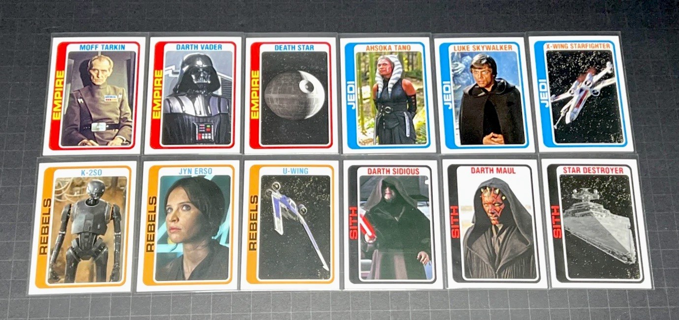 Star Wars 1978 Topps Football 2023 Throwback Thursday 12 Card Set #49-#60 Star Wars 1978 Topps Football 2023 Throwback Thursday 12 Card Set #49-#60