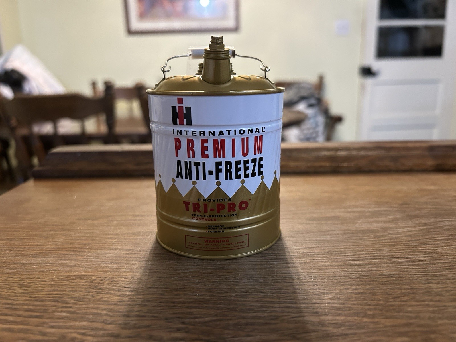 First Gear- IH International Premium Anti-freeze- Coin Bank.  Diecast Replica.