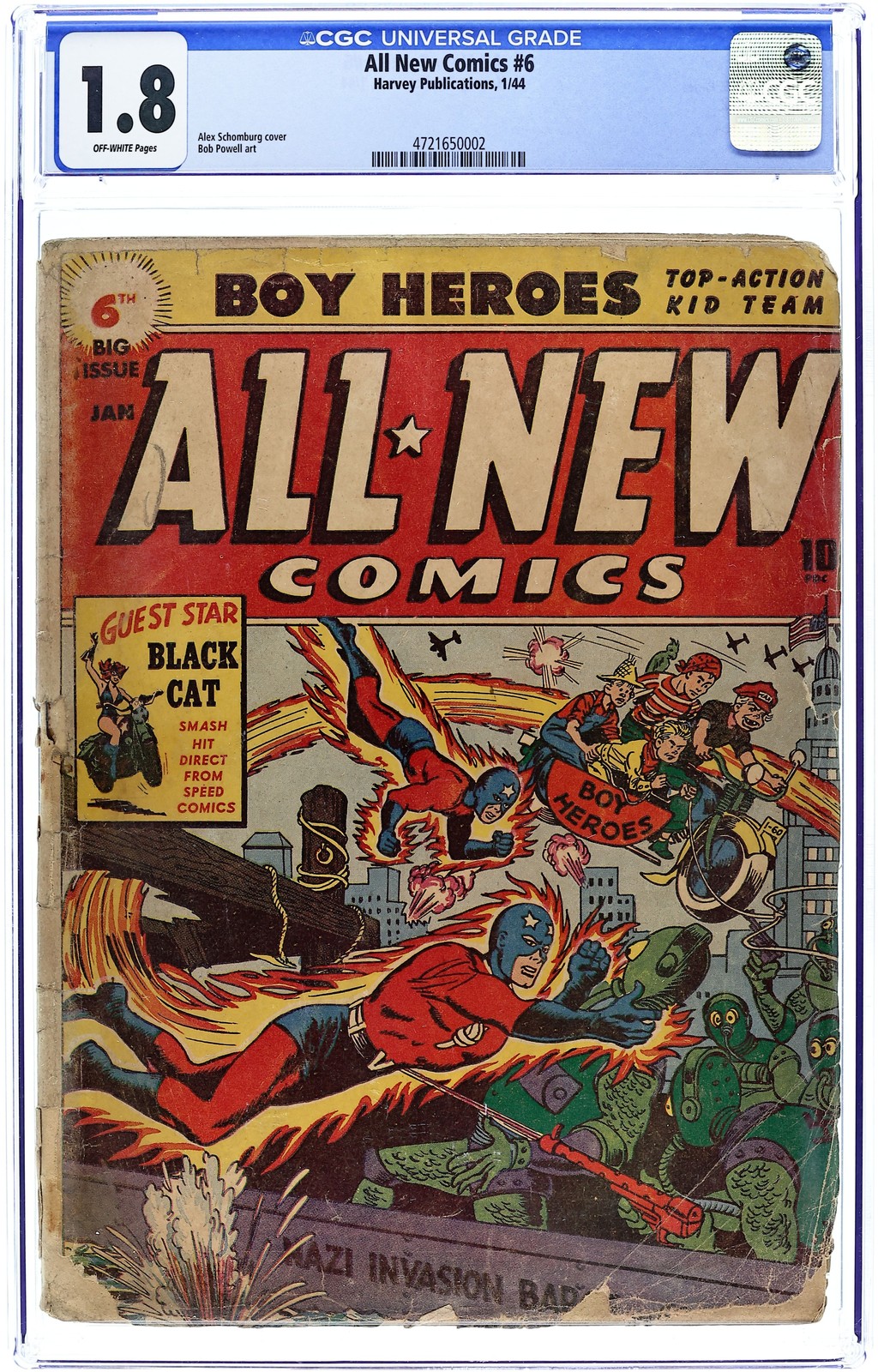 All-New Comics #6 CGC 1.8 1944 4721650002 All-New Comics #6 CGC 1.8 1944 4721650002