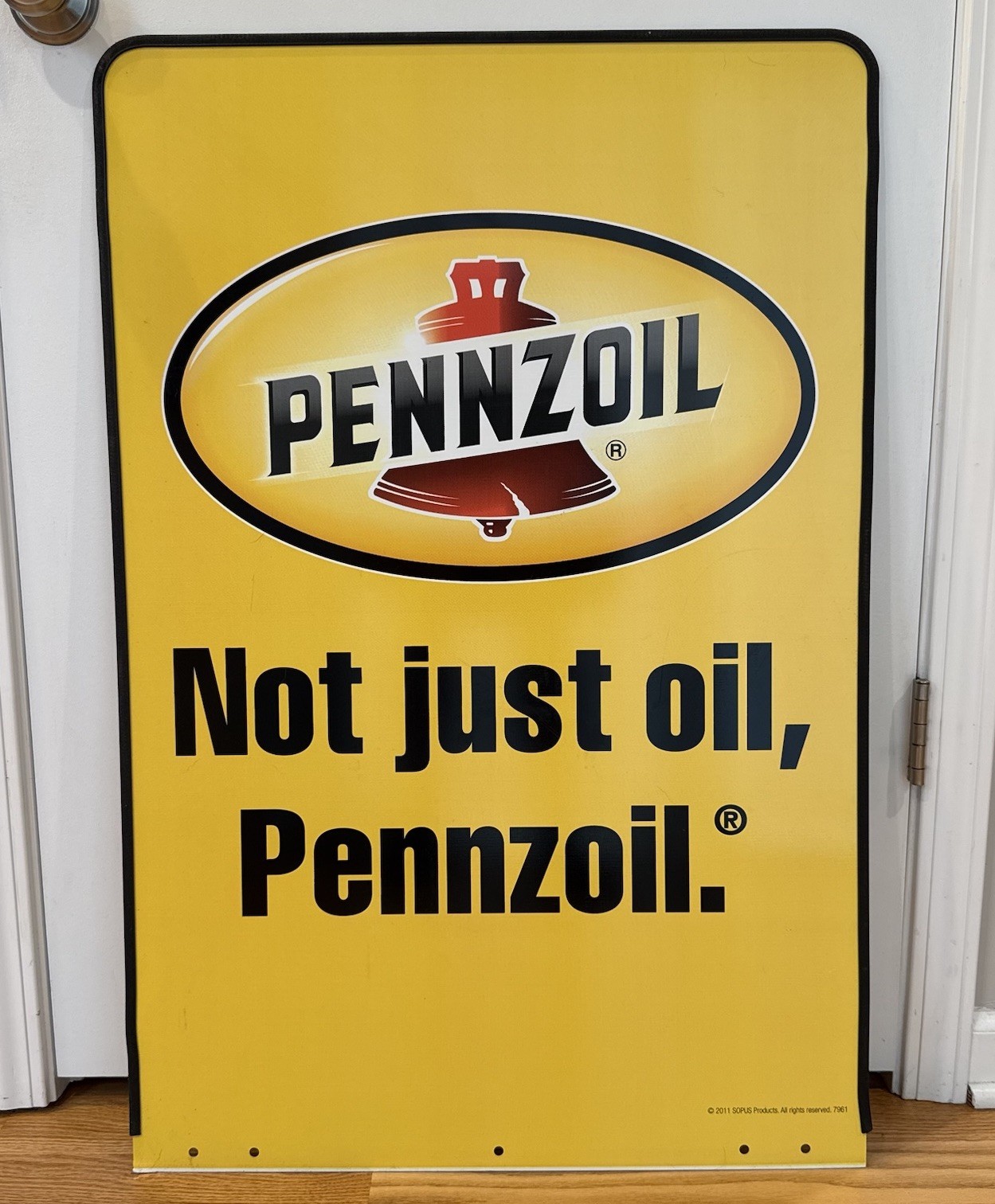 Pennzoil Double Sided Advertising Sign 24x36 Not Just Oil Garage Shop 2011 Pennzoil Double Sided Advertising Sign 24x36 Not Just Oil Garage Shop 2011