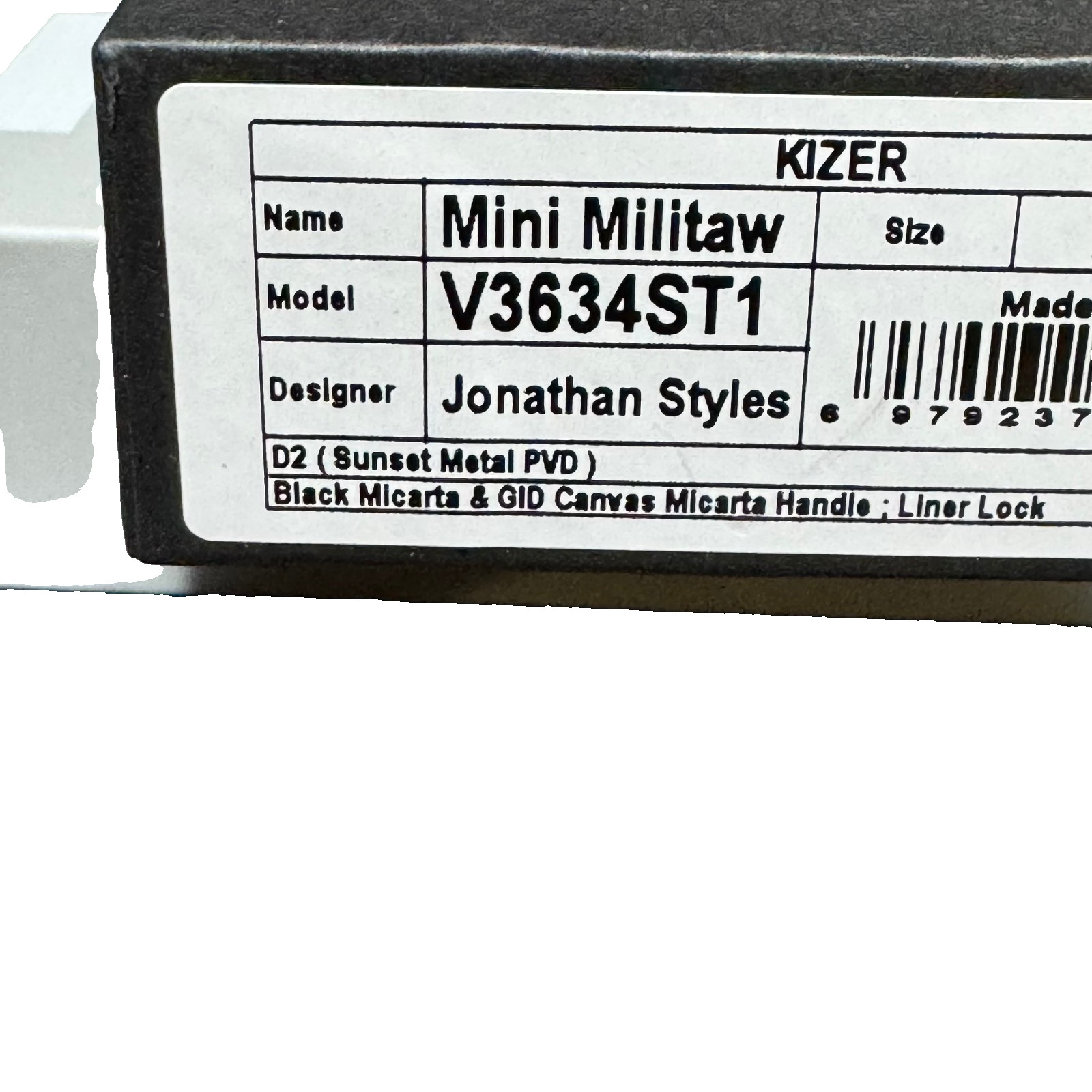 Kizer Mini Militaw TikTok exclusive GID Canvas Micarta Handle. Liner Lock Kizer Mini Militaw TikTok exclusive GID Canvas Micarta Handle. Liner Lock