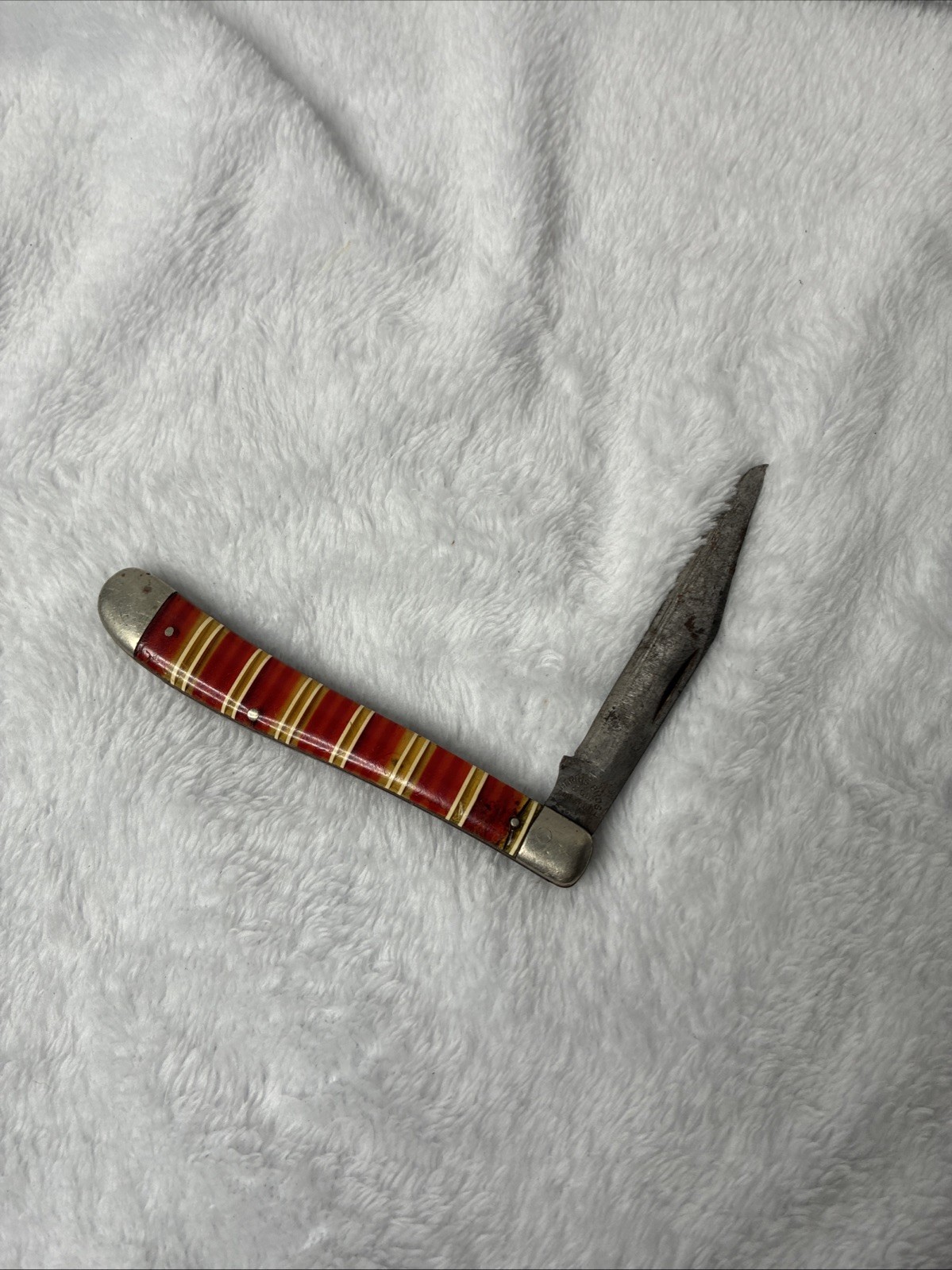 Antique Harris Bros & Co Chicago IL Pocket Knife Striped Celluloid 1915-1926 Antique Harris Bros & Co Chicago IL Pocket Knife Striped Celluloid 1915-1926