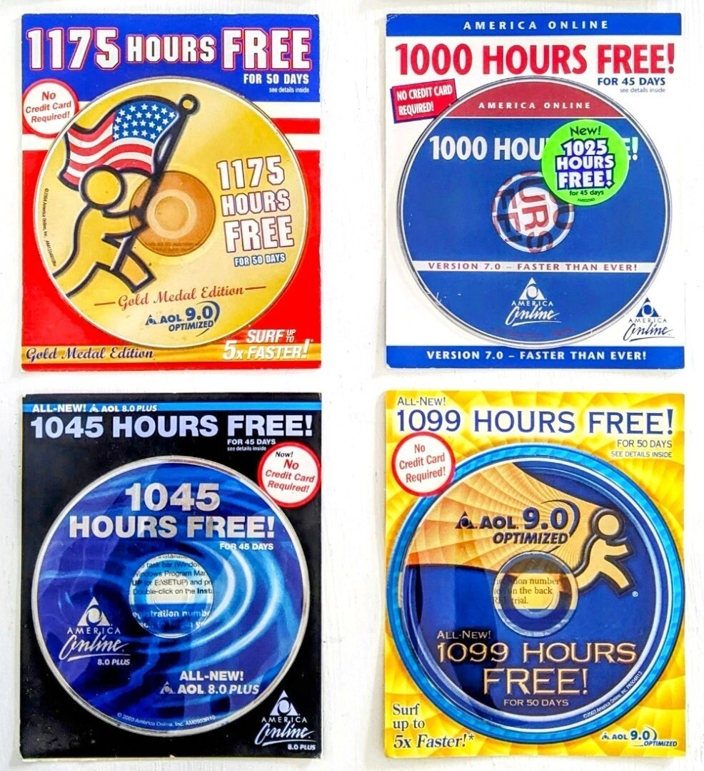 AOL CD Collection, America Online Set of 4, Sealed AOL CD Collection, America Online Set of 4, Sealed