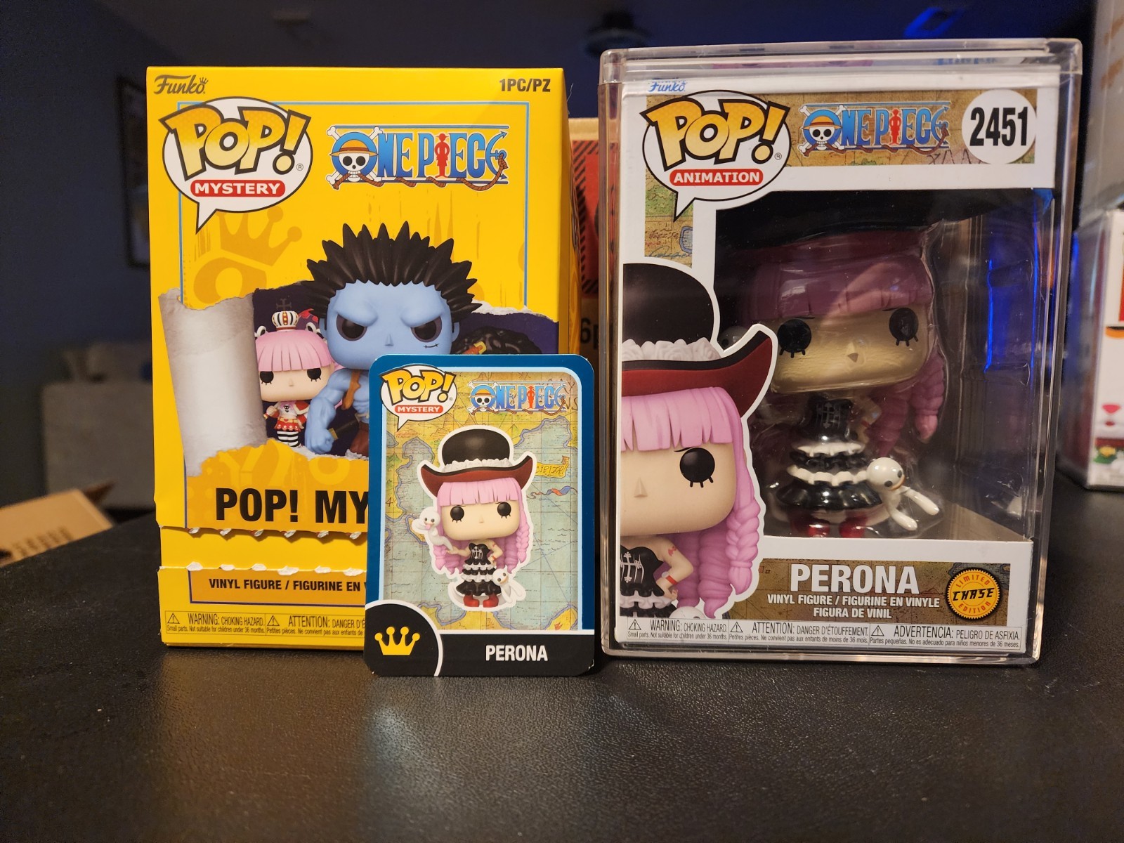 One Piece Perona 2451 Funko Pop CHASE, 1 of 72 With Card Mystery Box One Piece Perona 2451 Funko Pop CHASE, 1 of 72 With Card Mystery Box