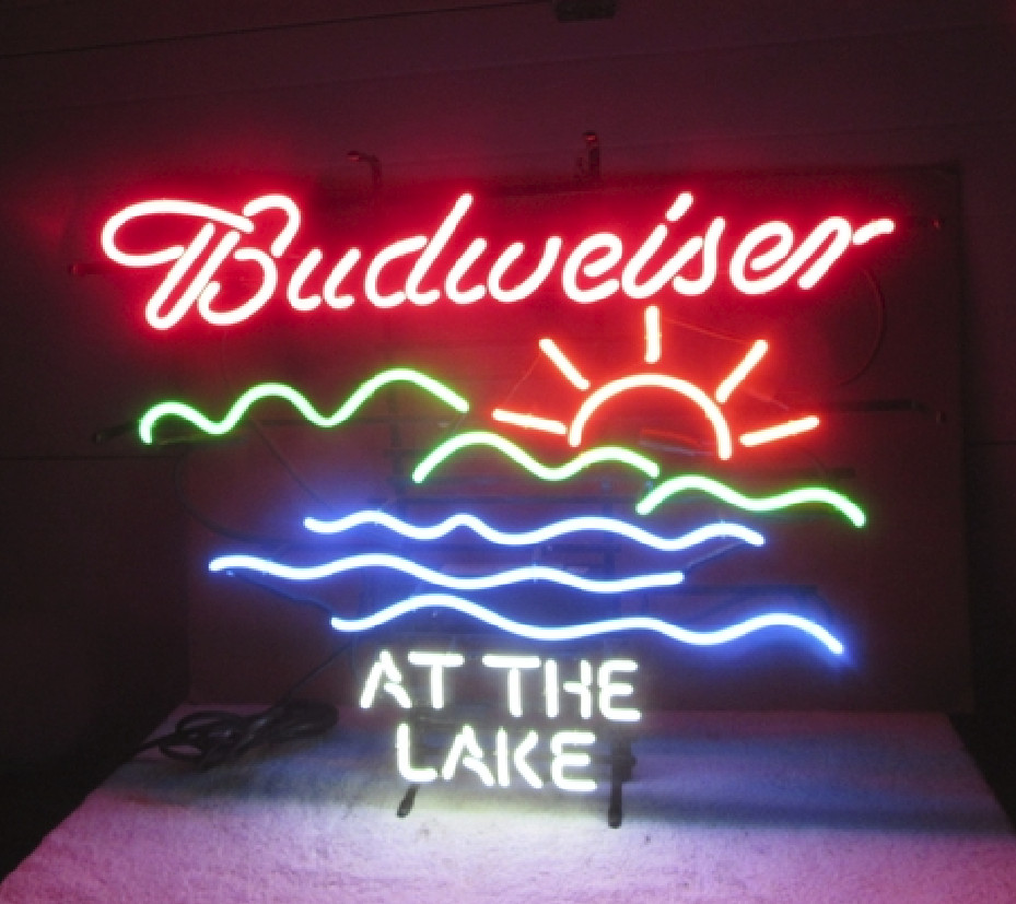 Party At The Lake Sunrise Beer 24"x20" Neon Sign Light Man Cave Bar Real Glass Party At The Lake Sunrise Beer 24"x20" Neon Sign Light Man Cave Bar Real Glass