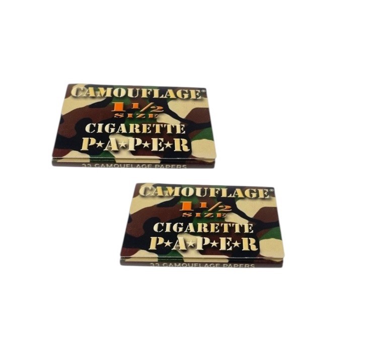 Lot of 2 RARE Camouflage Camo Cigarette Rolling Papers 2 PACKS Hard To Find NOS Lot of 2 RARE Camouflage Camo Cigarette Rolling Papers 2 PACKS Hard To Find NOS