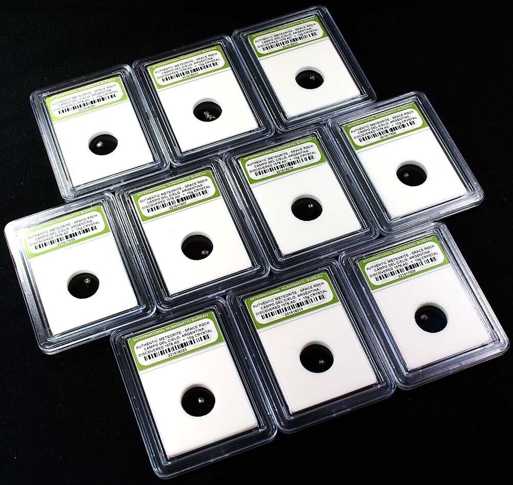 Lot of 10 Authentic Campo Del Cielo Meteorites Collection - authenticated