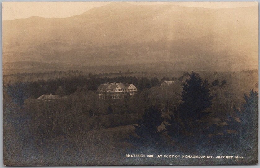 c1910s JAFFREY, NH Real Photo RPPC Postcard "SHATTUCK INN Foot of Monadnock Mt." c1910s JAFFREY, NH Real Photo RPPC Postcard "SHATTUCK INN Foot of Monadnock Mt."