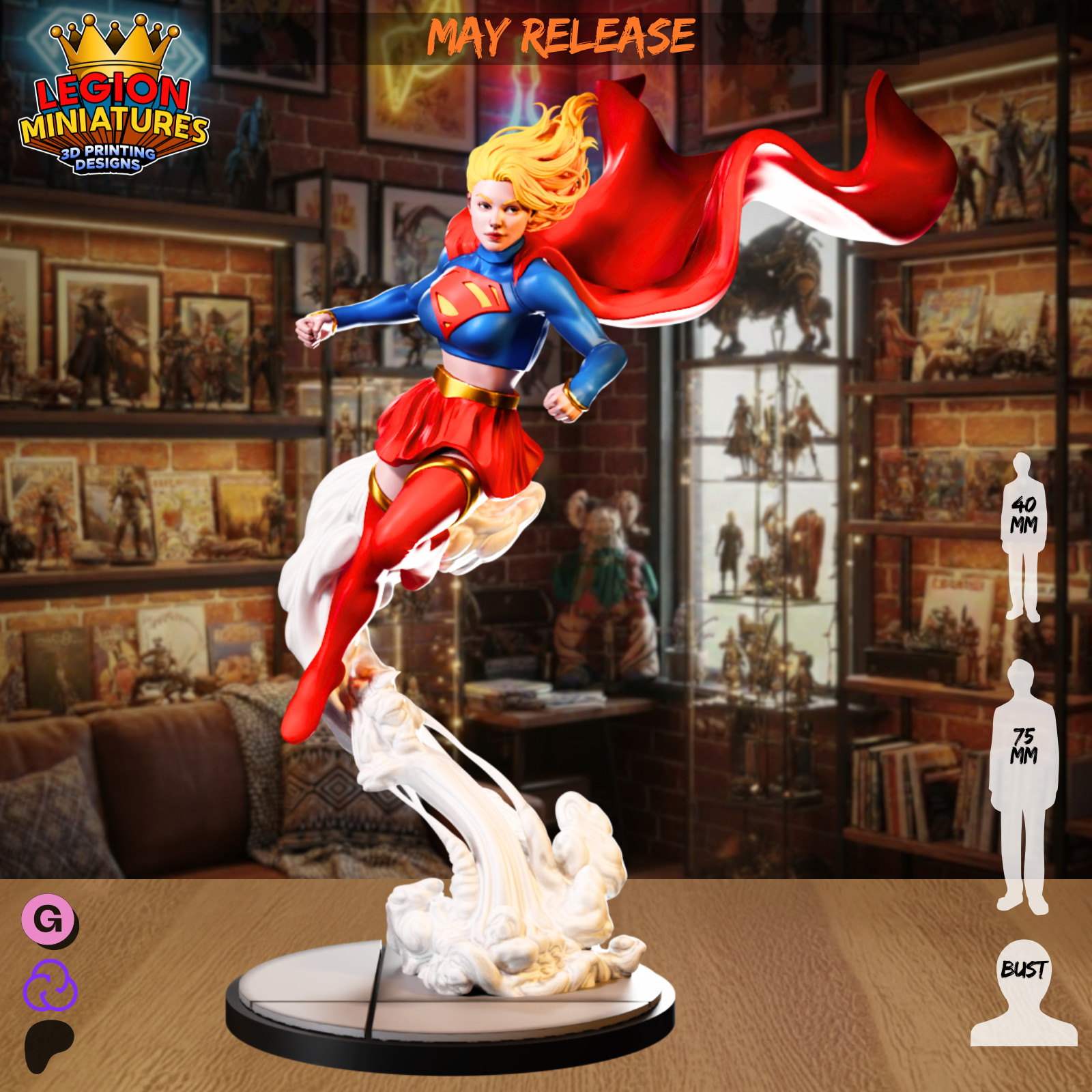 Supergirl legion min Resin Sculpture Statue Model Kit Unpainted/Unassembled Supergirl legion min Resin Sculpture Statue Model Kit Unpainted/Unassembled