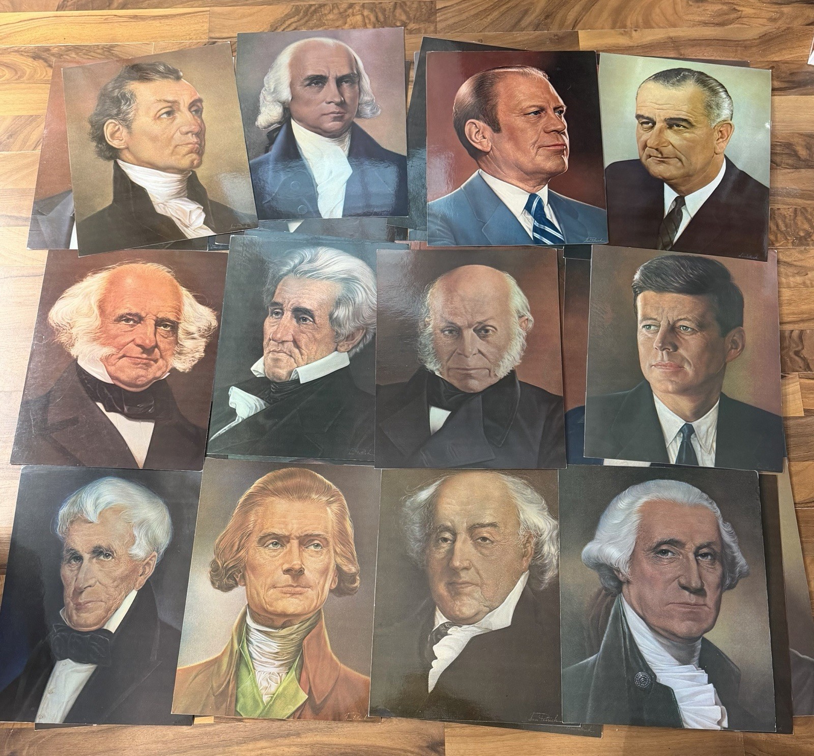 President United States Laminated Portraits 1969 Bowman Pictures 36 Pieces 11x14 President United States Laminated Portraits 1969 Bowman Pictures 36 Pieces 11x14