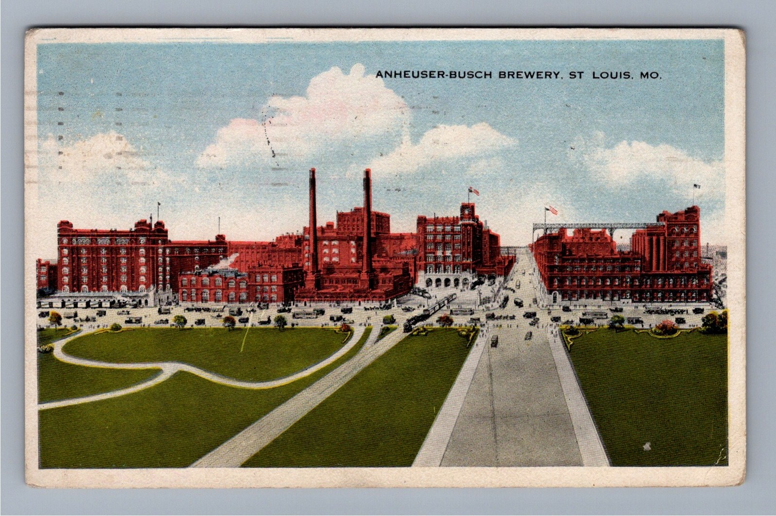 Anheuser-Busch Brewery St Louis MO Postcard 1915 Postmark World's Largest Anheuser-Busch Brewery St Louis MO Postcard 1915 Postmark World's Largest