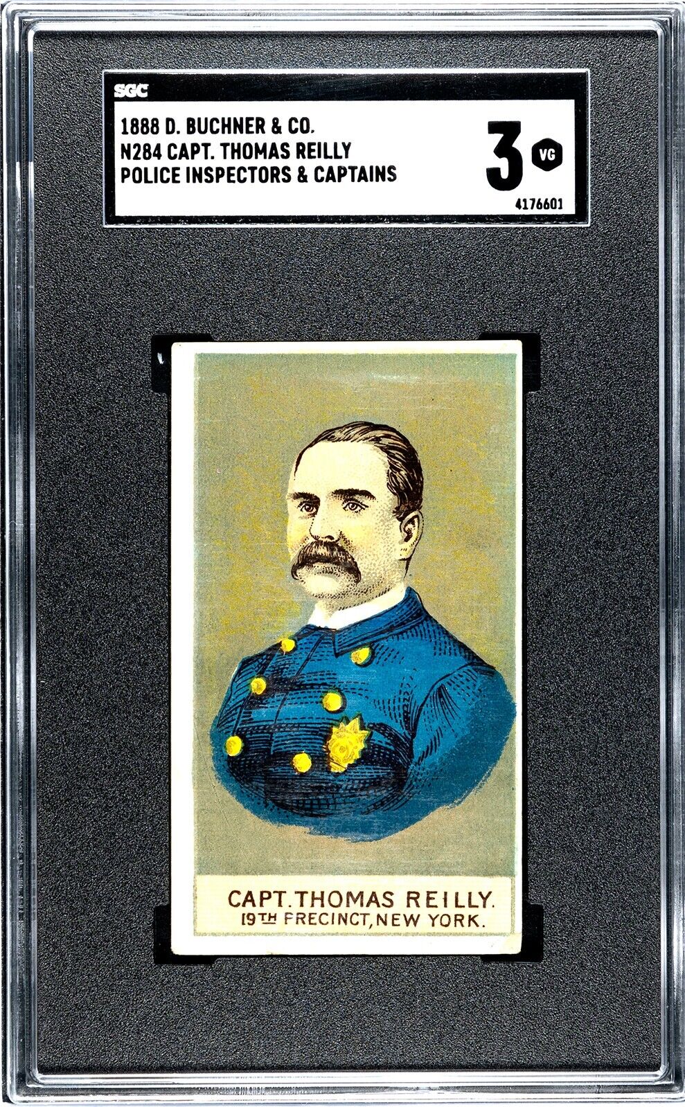 1888 Buchner N284 Police Inspectors Captains (SGC 3 VG) Capt. Thomas Reilly