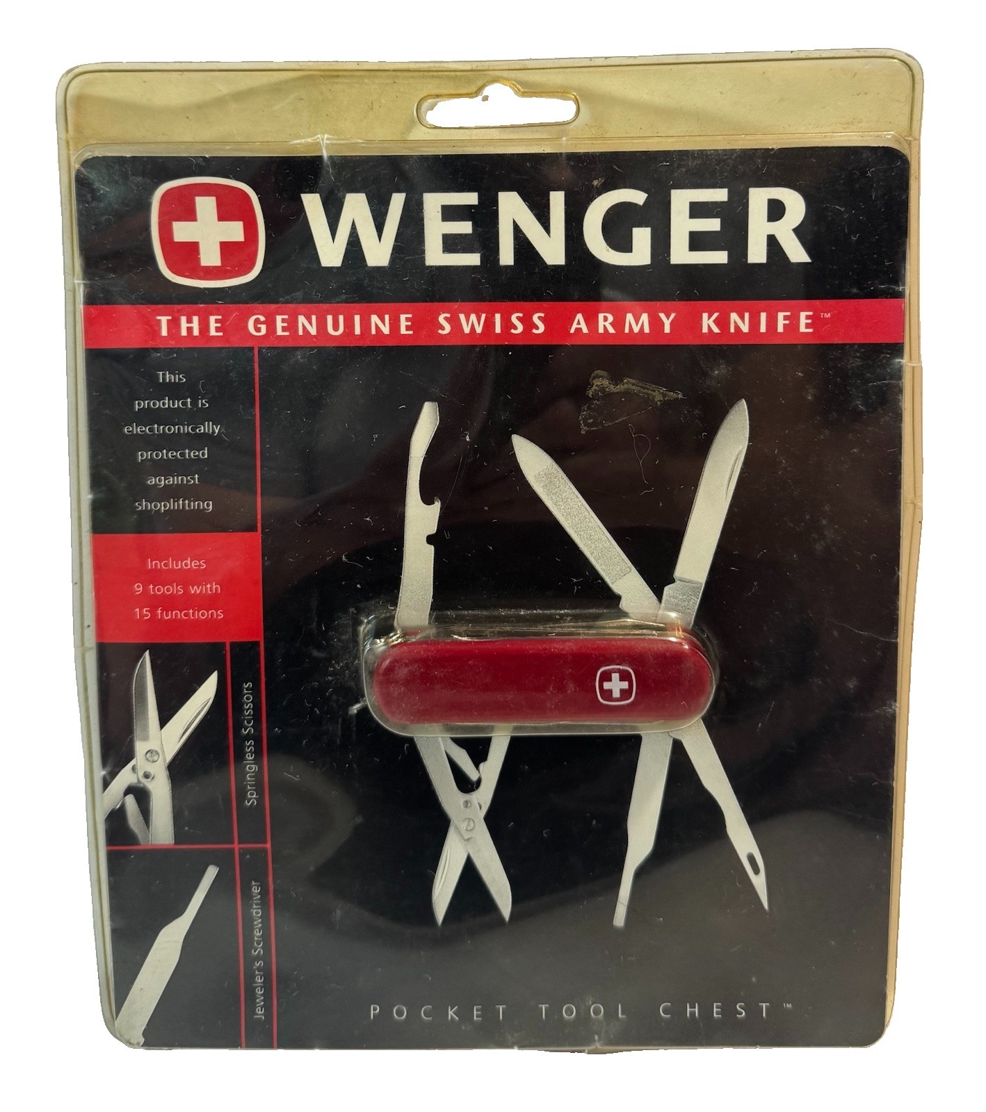 Vintage Wenger Pocket Tool Chest Swiss Army Knife Red 9 Tools New Sealed 1995