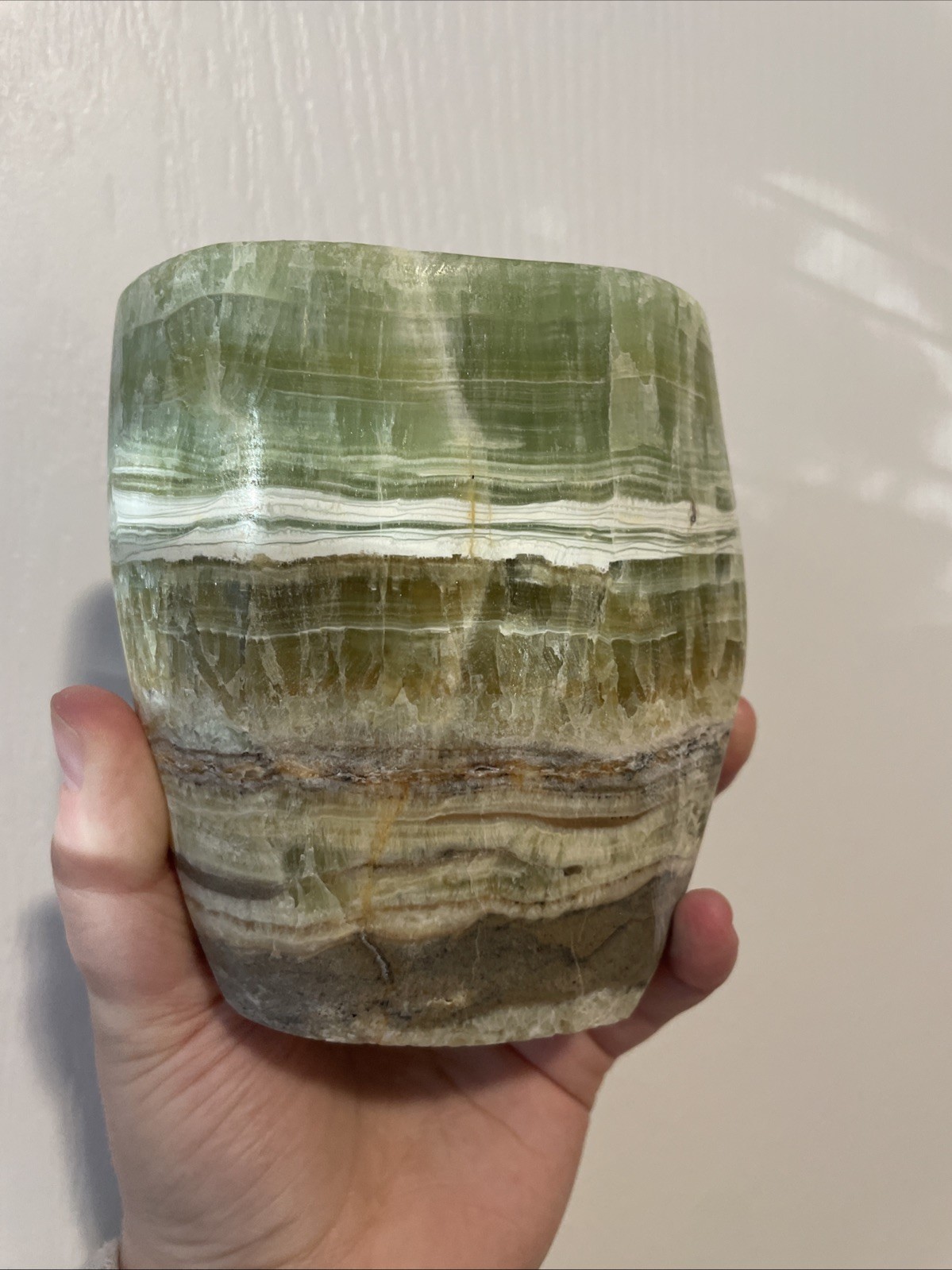 Incredible Pistachio Green Calcite + Aragonite / Display Piece / Cabochon 1616g Incredible Pistachio Green Calcite + Aragonite / Display Piece / Cabochon 1616g