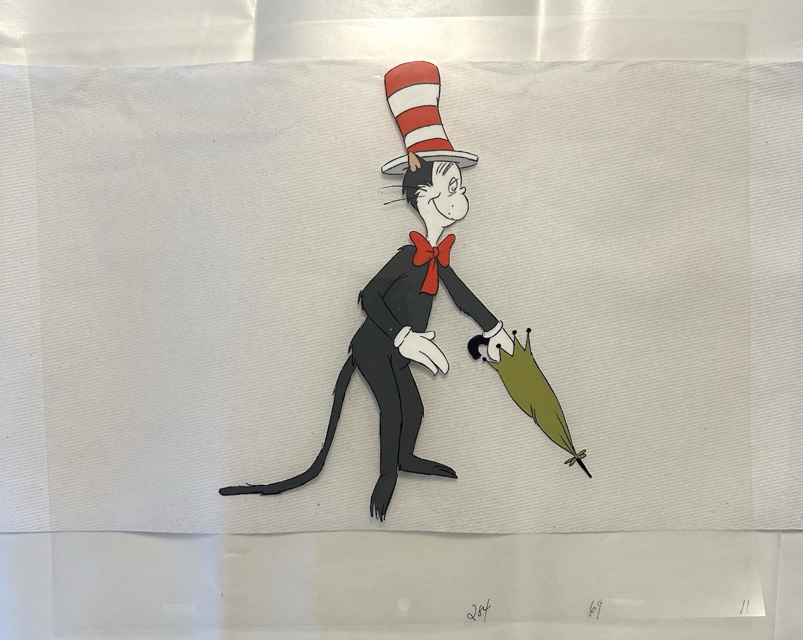 RARE 1971 CAT IN THE HAT DR SEUSS DePatie Freleng ORIGINAL PRODUCTION CEL RARE 1971 CAT IN THE HAT DR SEUSS DePatie Freleng ORIGINAL PRODUCTION CEL