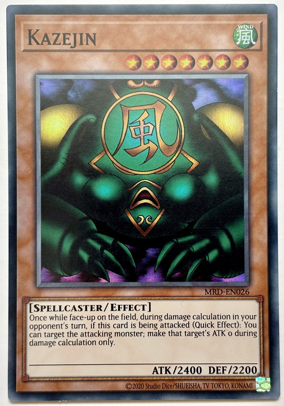 MRD-EN026 Kazejin - Super Rare Unlimited Lightly Played YuGiOh 25th Anniversary MRD-EN026 Kazejin - Super Rare Unlimited Lightly Played YuGiOh 25th Anniversary
