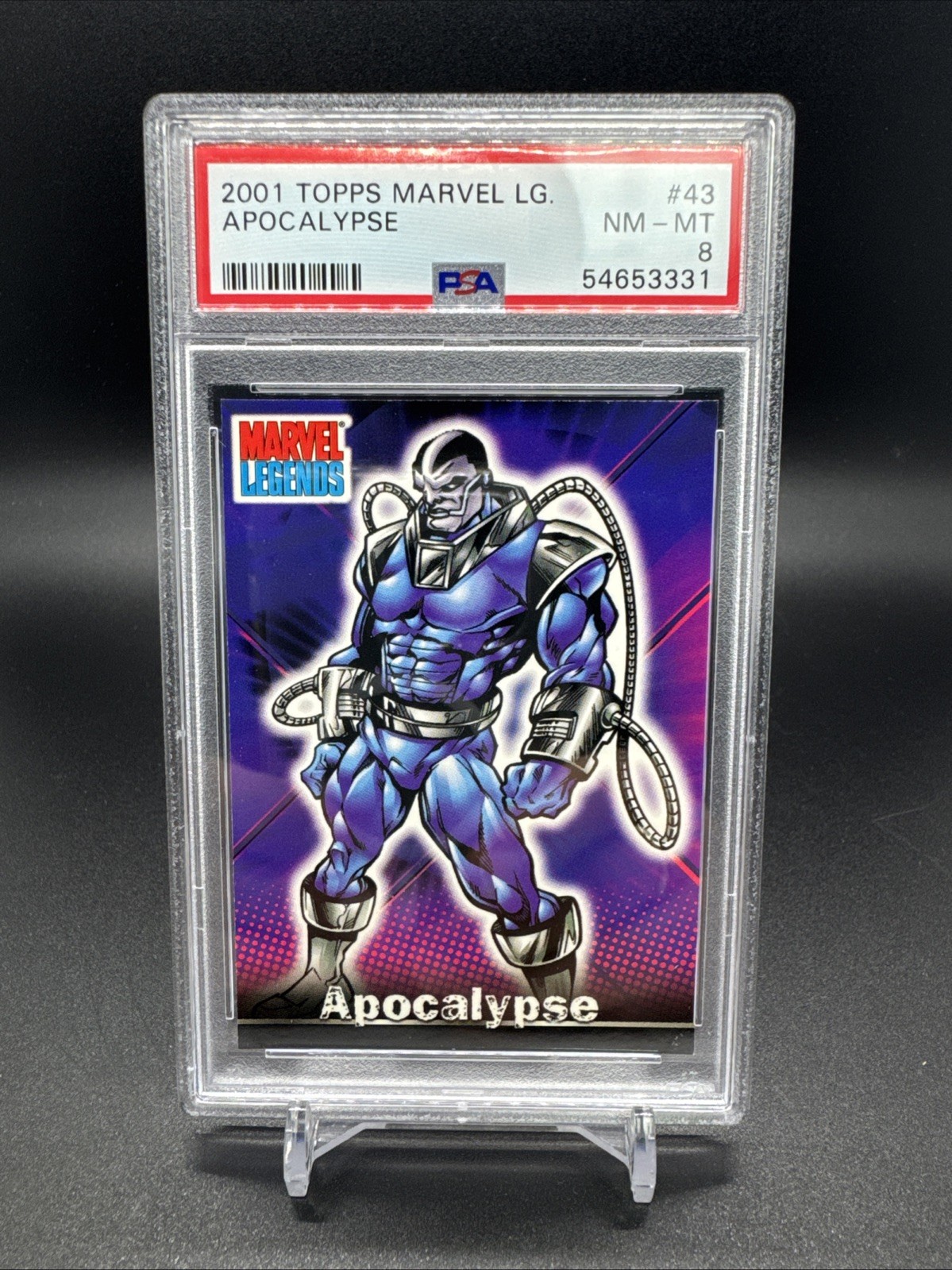 2001 Topps Marvel Legends #43 Apocalypse PSA 8 2001 Topps Marvel Legends #43 Apocalypse PSA 8