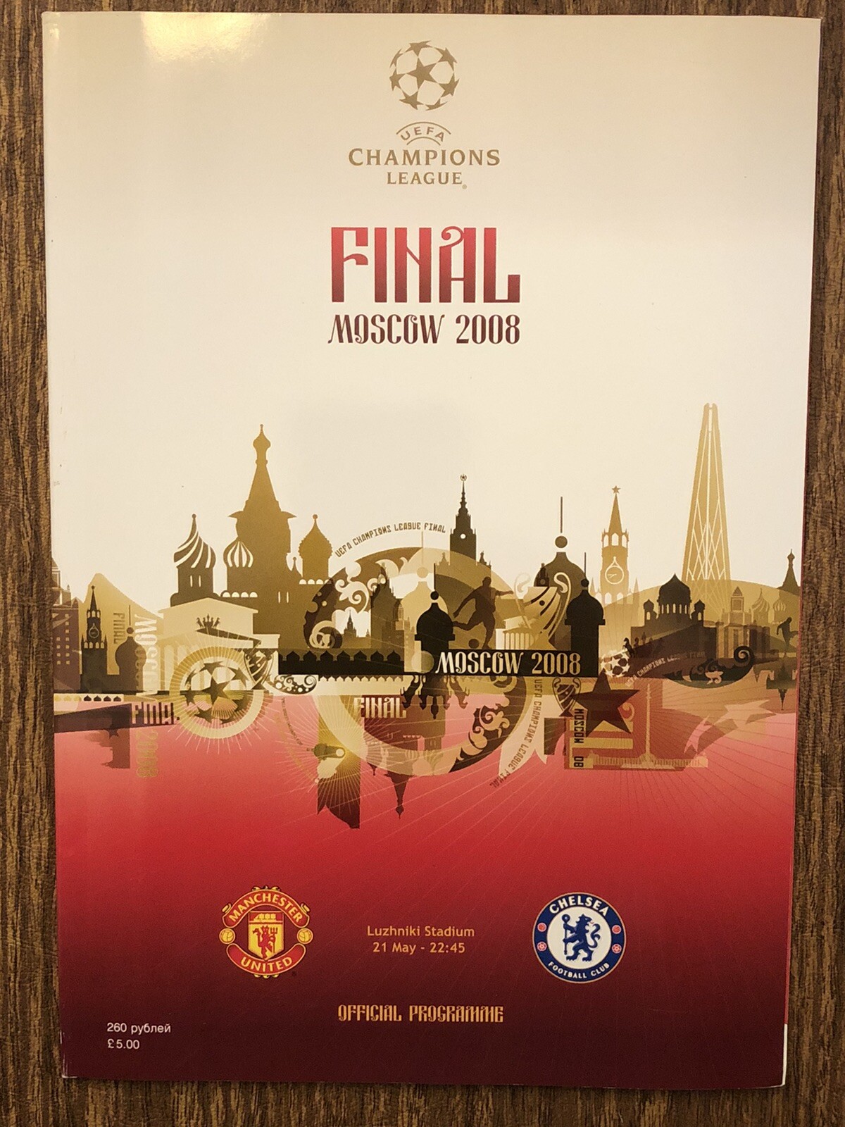 2008 Champions Leauge Final Manchester United V Chelsea Official Programme UEFA 2008 Champions Leauge Final Manchester United V Chelsea Official Programme UEFA