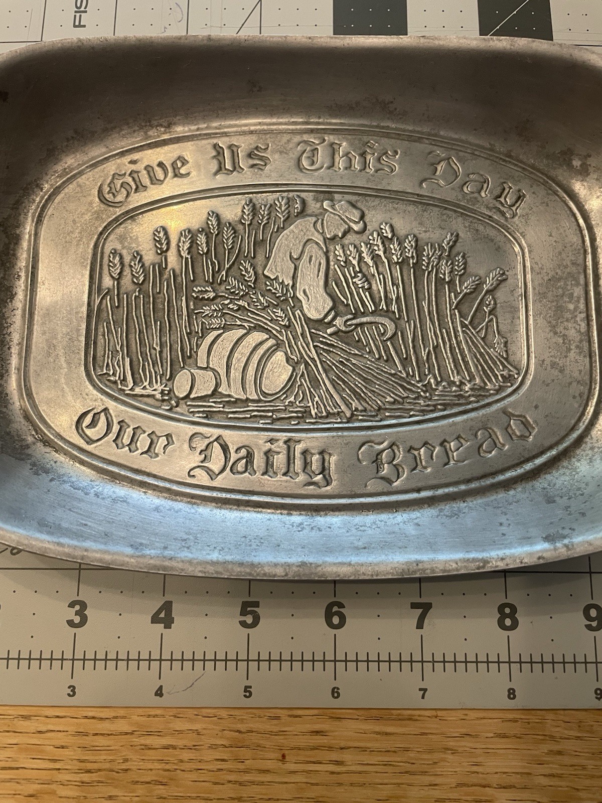 Pewter plates vintage