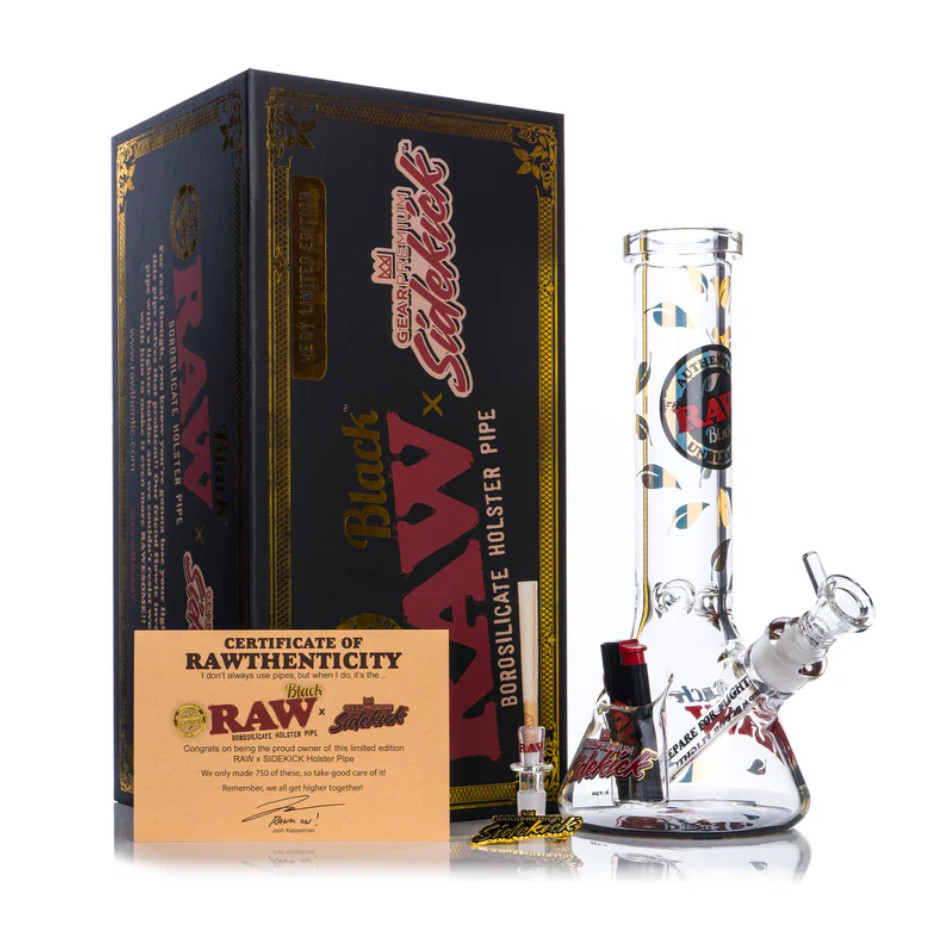 NEW RAW Sidekick Borosilicate Holster Pipe | Cone Pipe w/Lighter Holster & Bowl NEW RAW Sidekick Borosilicate Holster Pipe | Cone Pipe w/Lighter Holster & Bowl