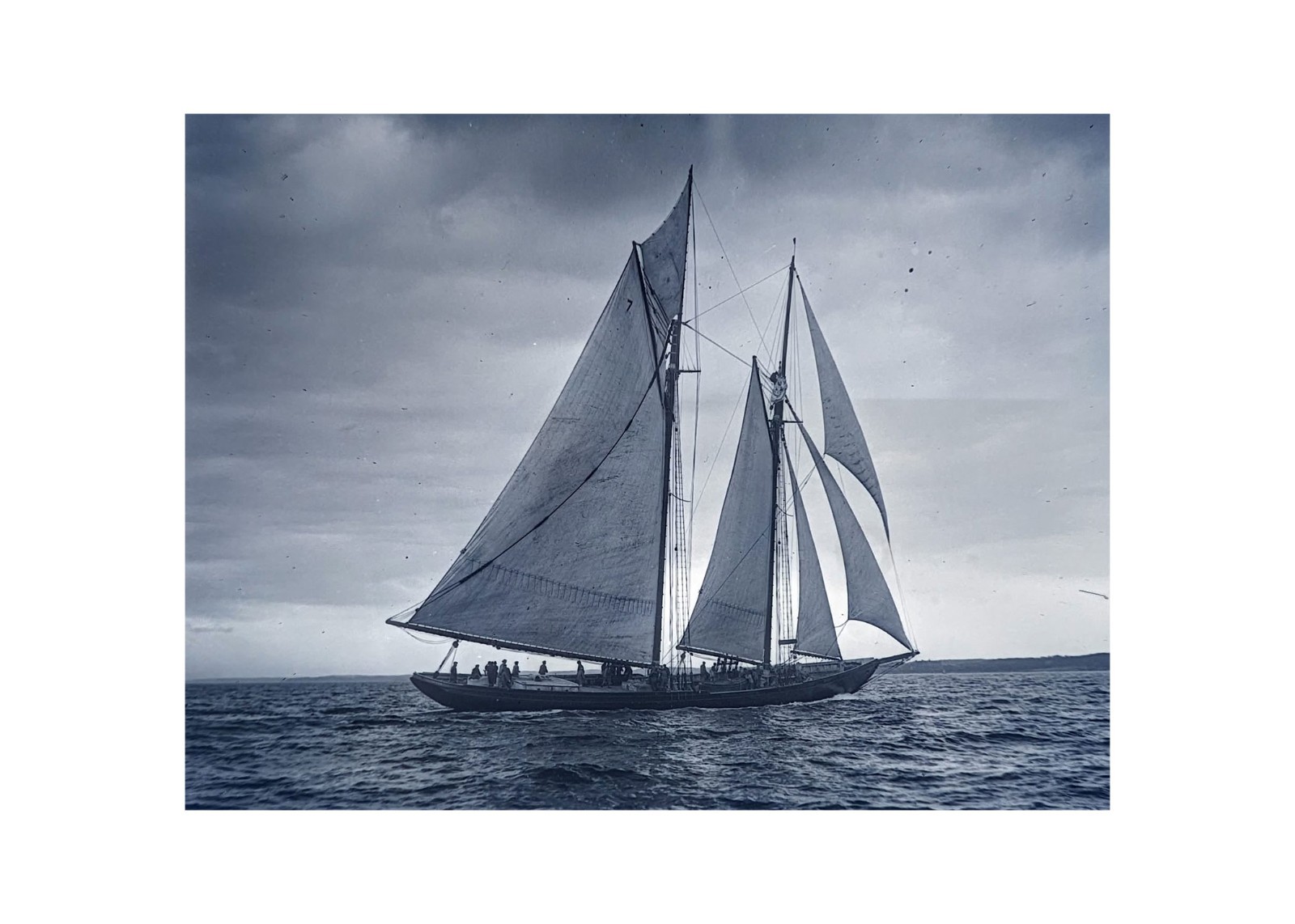 1922 Gloucester Fishing Schooner Henry Ford Under Full Sail Glass Negative OOAK 1922 Gloucester Fishing Schooner Henry Ford Under Full Sail Glass Negative OOAK