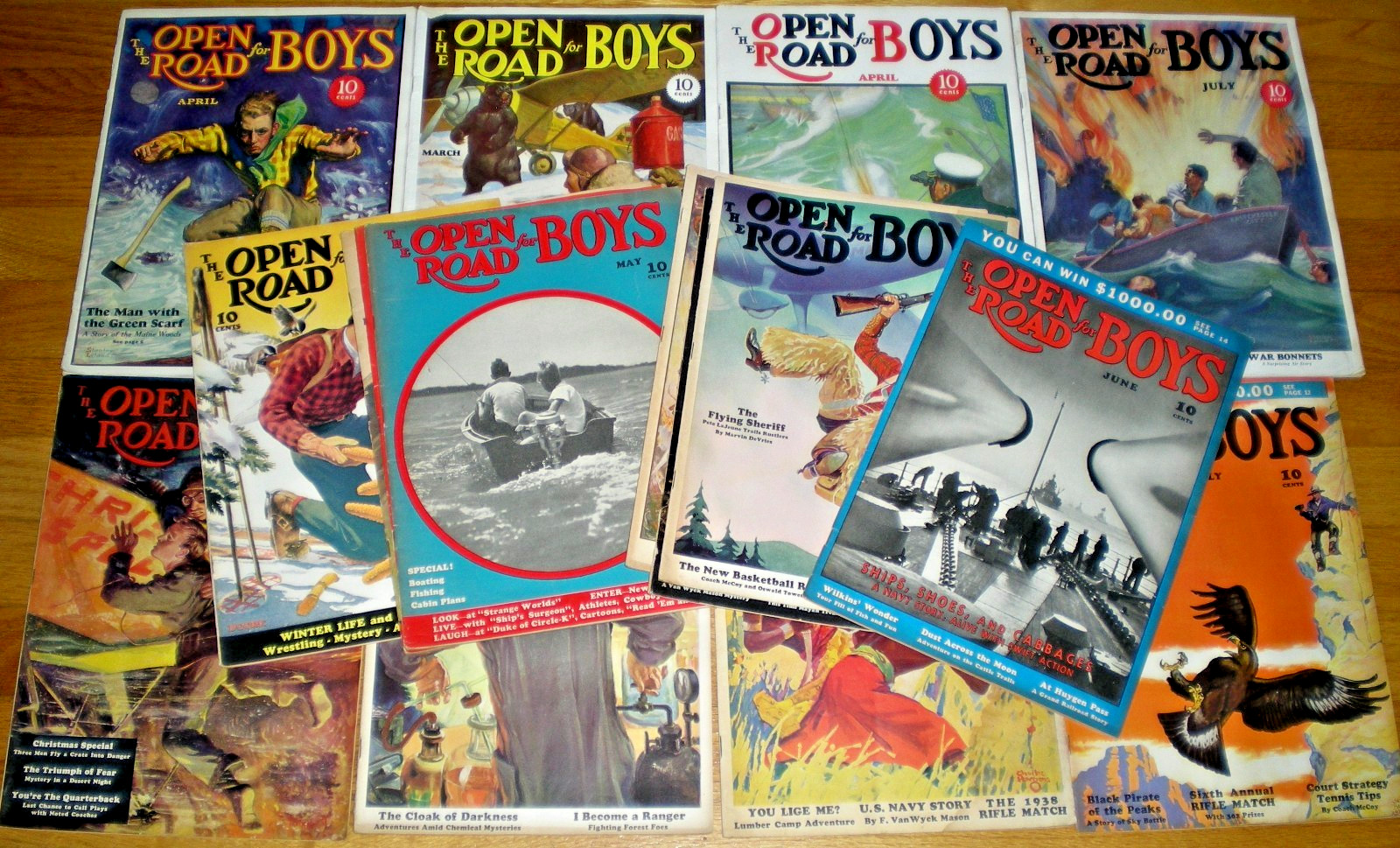 Open Road For Boys Magazine Lot ~1931-1940 ~ 16 Issues ~ Very Good Condition Open Road For Boys Magazine Lot ~1931-1940 ~ 16 Issues ~ Very Good Condition