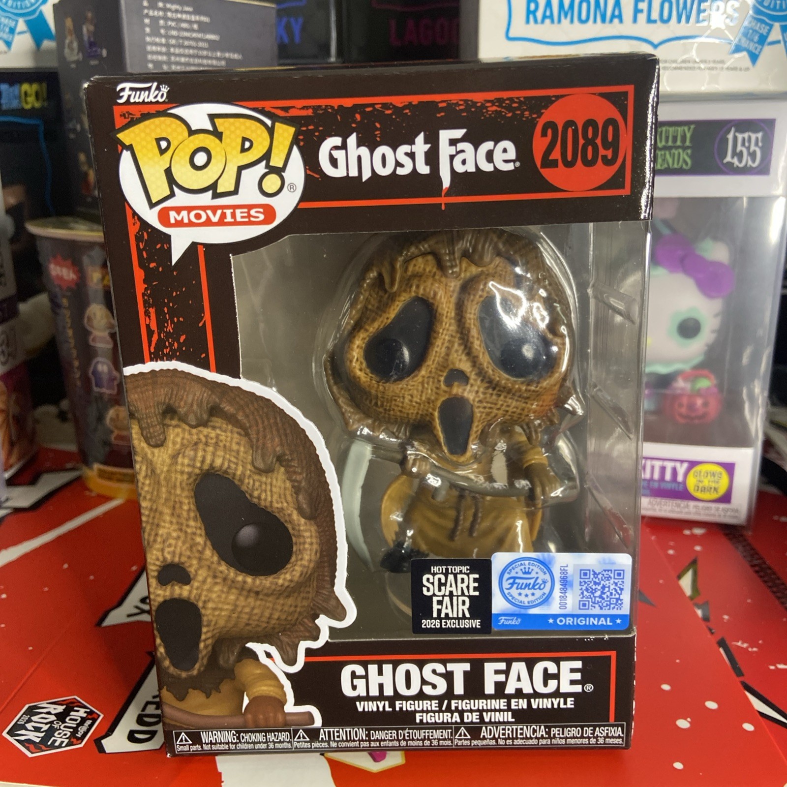 Funko Pop Movies Ghost Face #2089 Hot Topic Exclusive Scream Scare Fair
