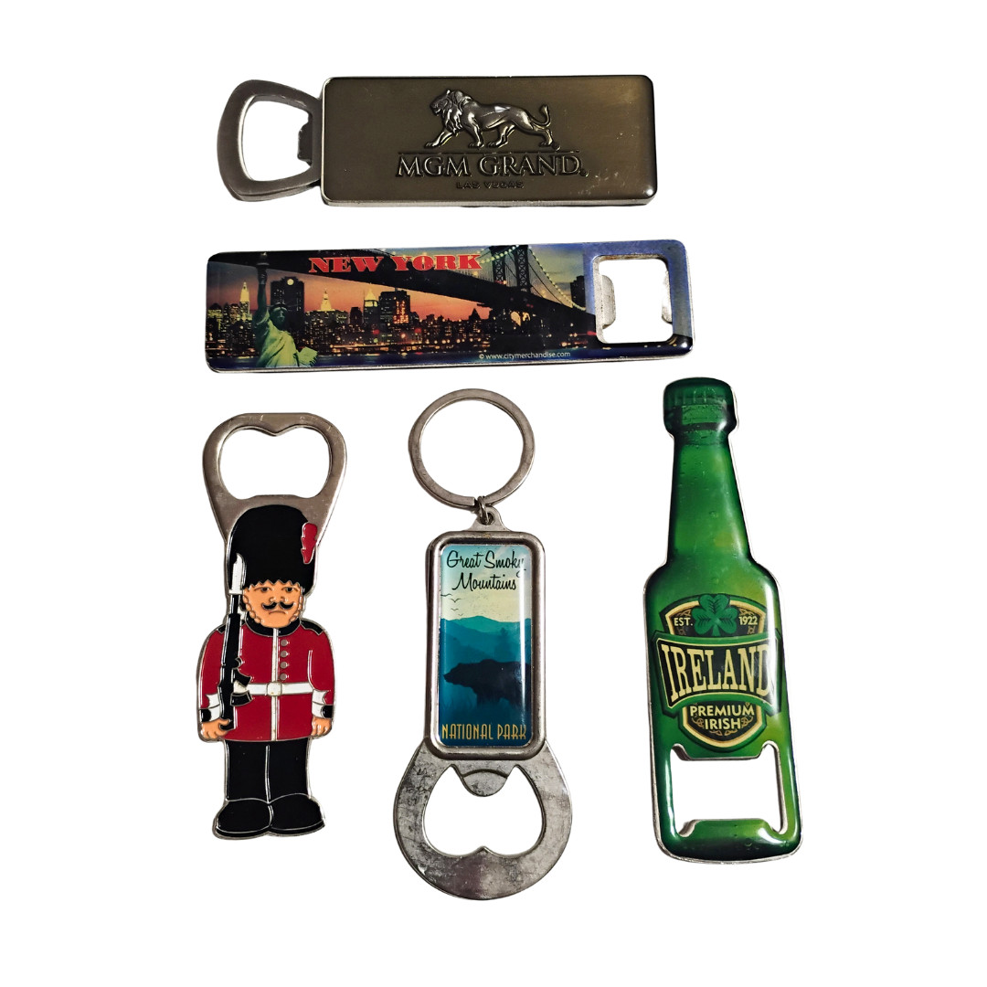 Lot of 5 Vintage Bottle Openers MGM NYC Irish Beer Royal Guard Smoky Mountains Lot of 5 Vintage Bottle Openers MGM NYC Irish Beer Royal Guard Smoky Mountains