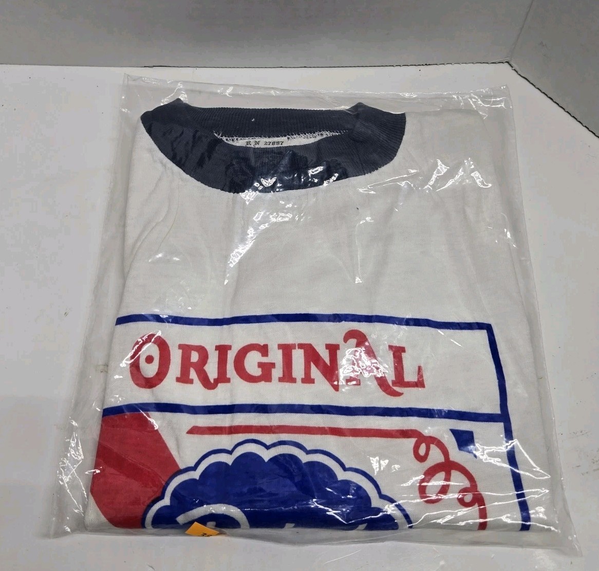 Vtg 70's Pabst Blue Ribbon Beer Ringer Tee Shirt Medium Retro DEADSTOCK NOS 