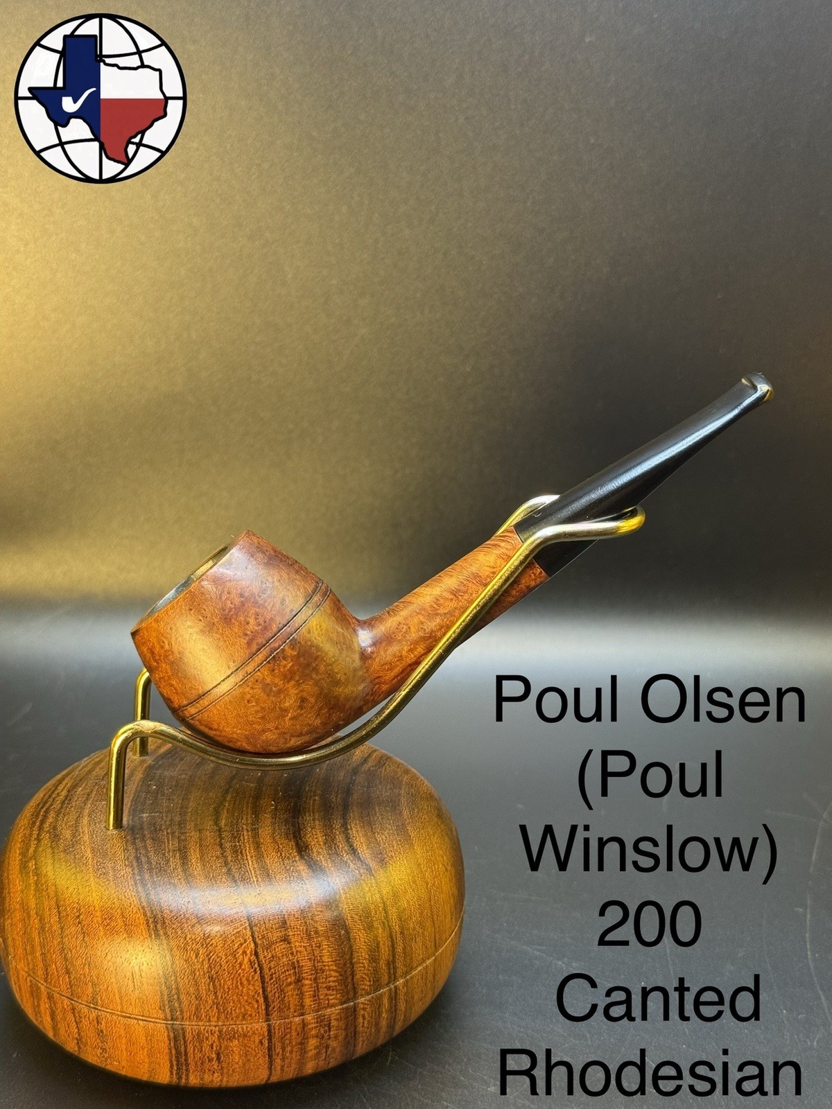 Vintage Poul Olsen (Poul Winslow) 200 Canted Rhodesian Tobacco Pipe Vintage Poul Olsen (Poul Winslow) 200 Canted Rhodesian Tobacco Pipe