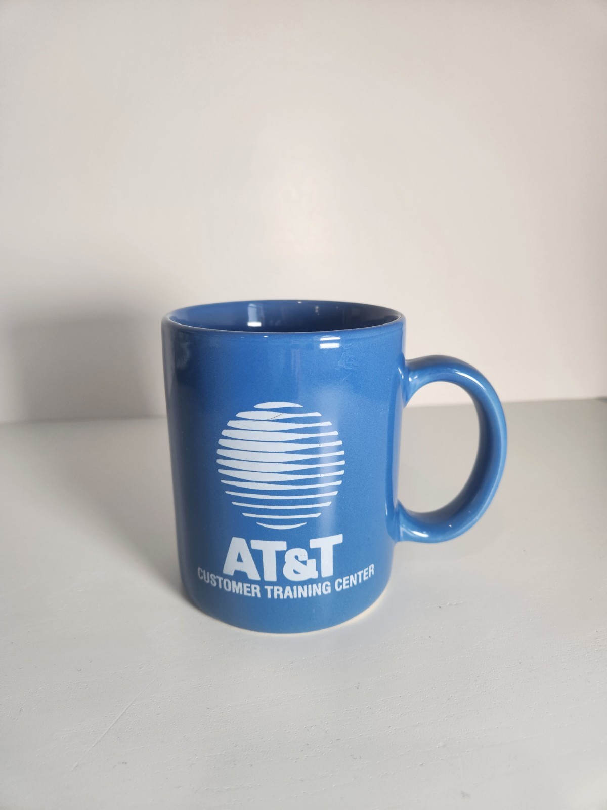 Vtg. AT&T Telephone Telecommunication Company Classic Logo Blue Coffee Mug Cup Vtg. AT&T Telephone Telecommunication Company Classic Logo Blue Coffee Mug Cup