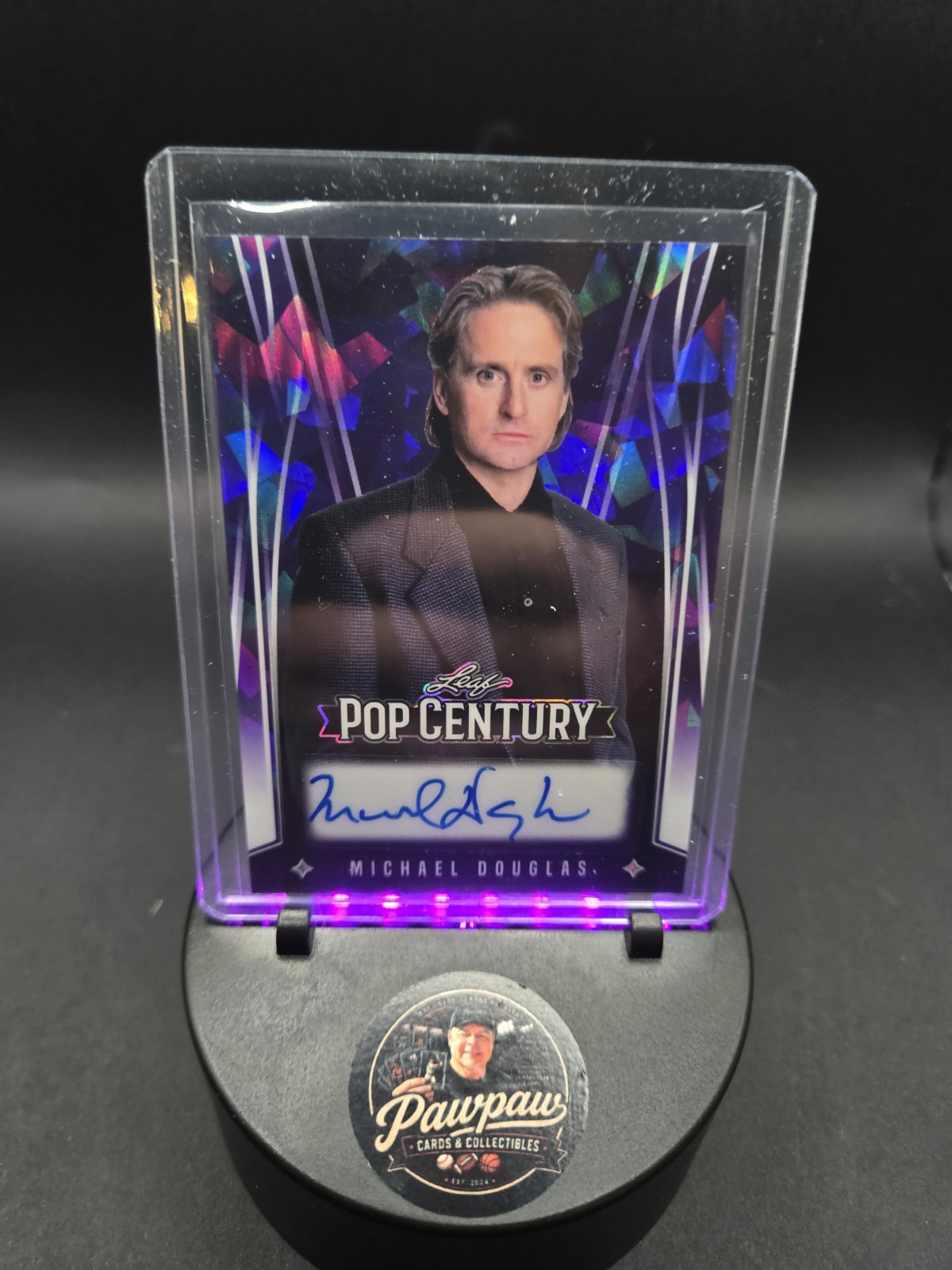 Michael Douglas 2025 Leaf Pop Century Autograph 1/1 Black Crystal Auto Michael Douglas 2025 Leaf Pop Century Autograph 1/1 Black Crystal Auto