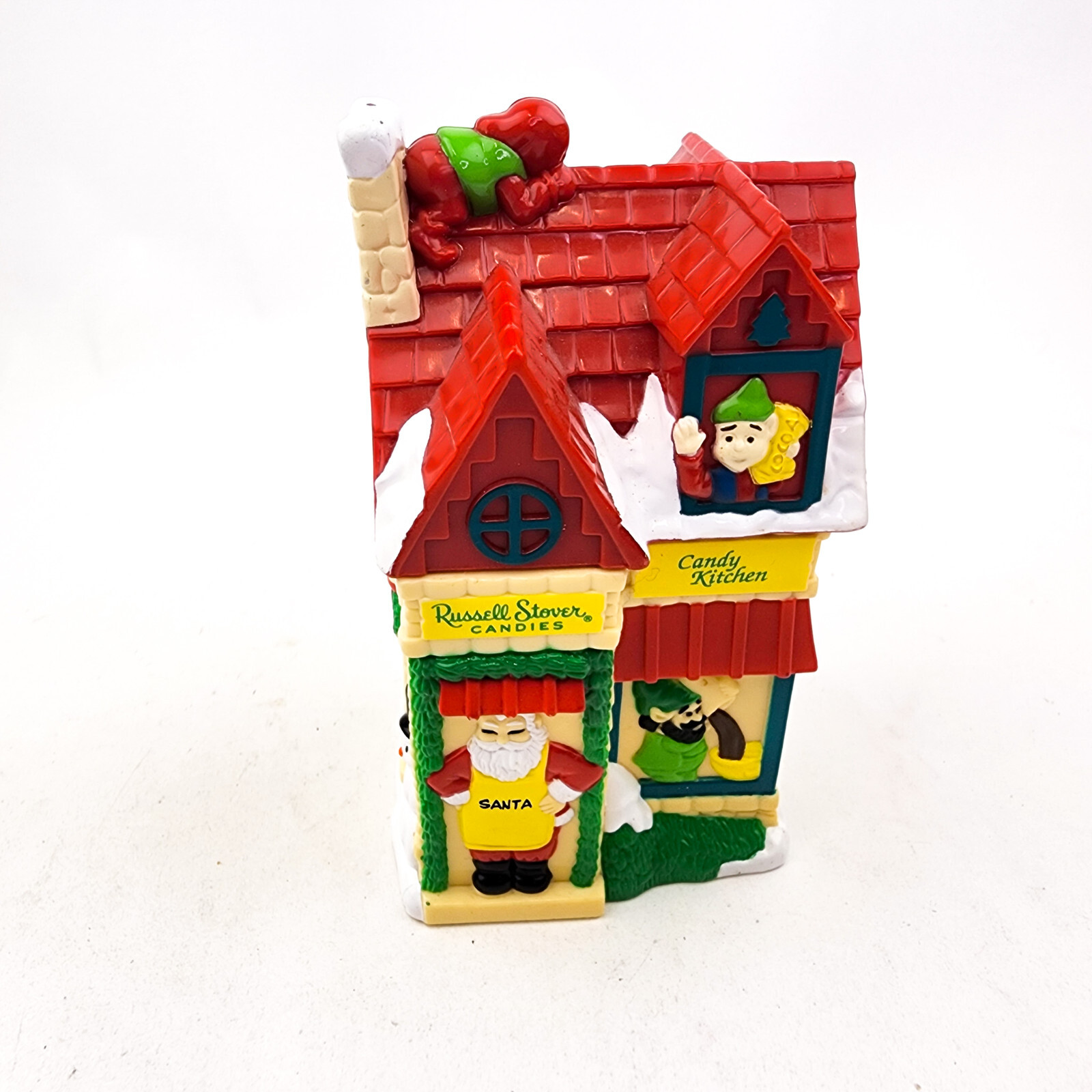 Vintage Christmas RUSSELL STOVER CANDIES Santa Elves Plastic Coin Bank 1996