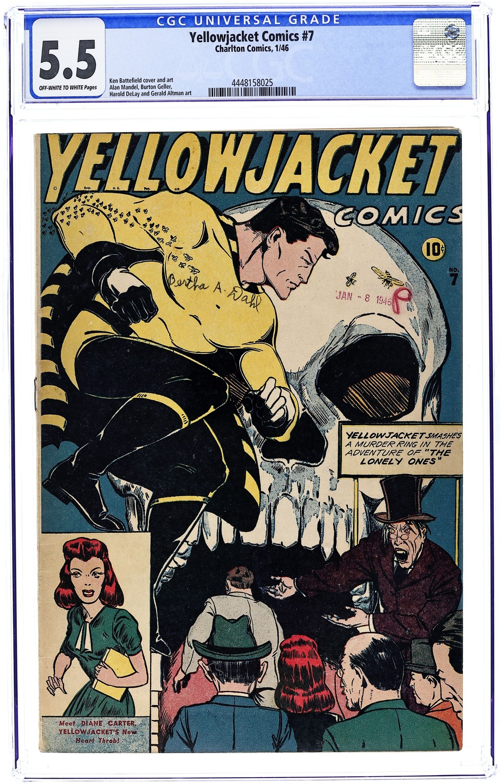 Yellowjacket Comics #7 CGC 5.5 1946 4448158025 Yellowjacket Comics #7 CGC 5.5 1946 4448158025