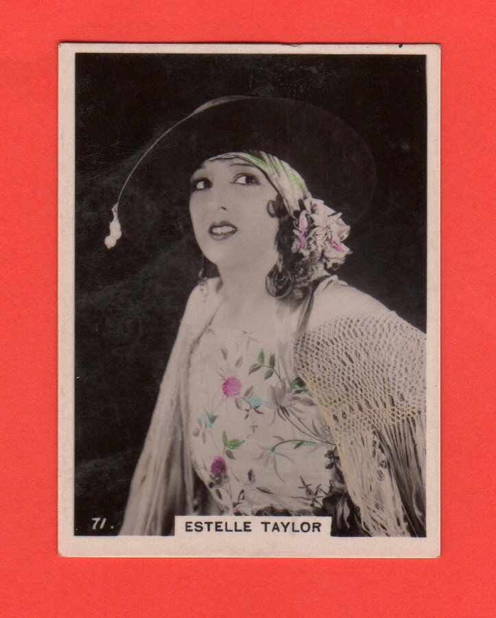 1920's  71. Estelle Taylor  BAT CINEMA STARS, SET 6A  Film Card Rare