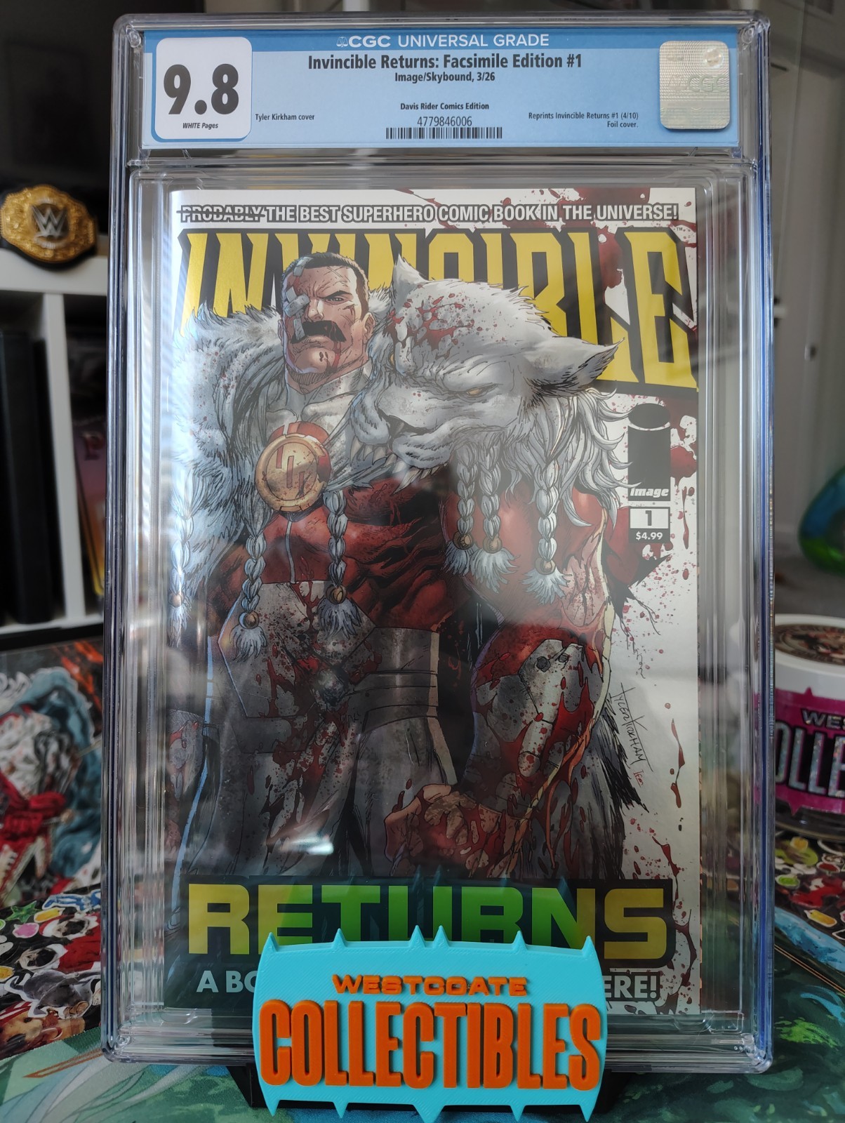 Invincible Returns 1 CGC 9.8 Kirkham Battle Damage Thragg Foil 2026 LTD 1200 Invincible Returns 1 CGC 9.8 Kirkham Battle Damage Thragg Foil 2026 LTD 1200