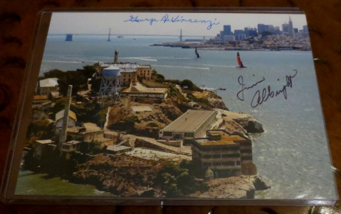 George DeVincenzi / Jim Albright signed autographed photo Prison Guards Alcatraz